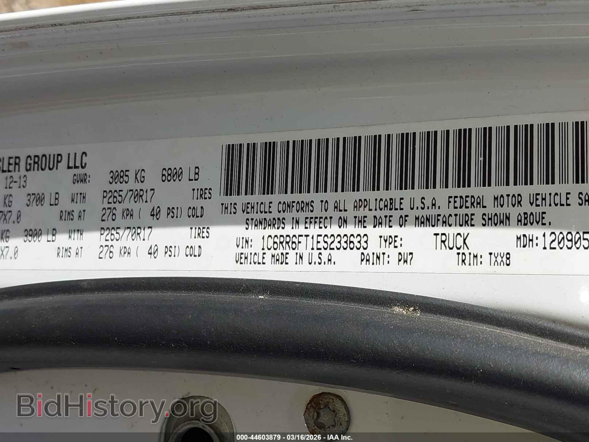 2014 RAM 1500 - VIN: 1C6RR6FT1ES233633 - Фото 9