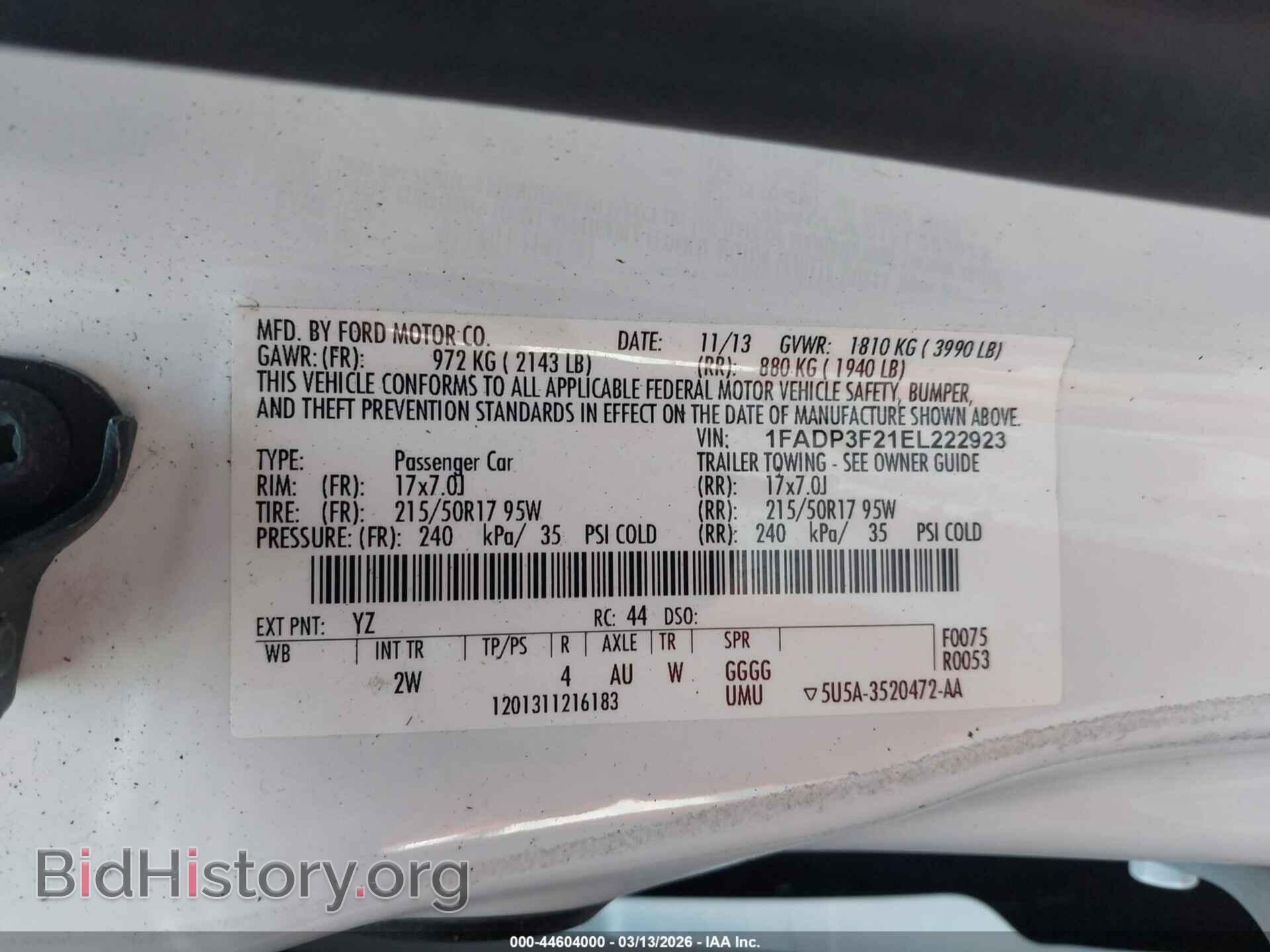 2014 FORD FOCUS - VIN: 1FADP3F21EL222923 - Photo 9