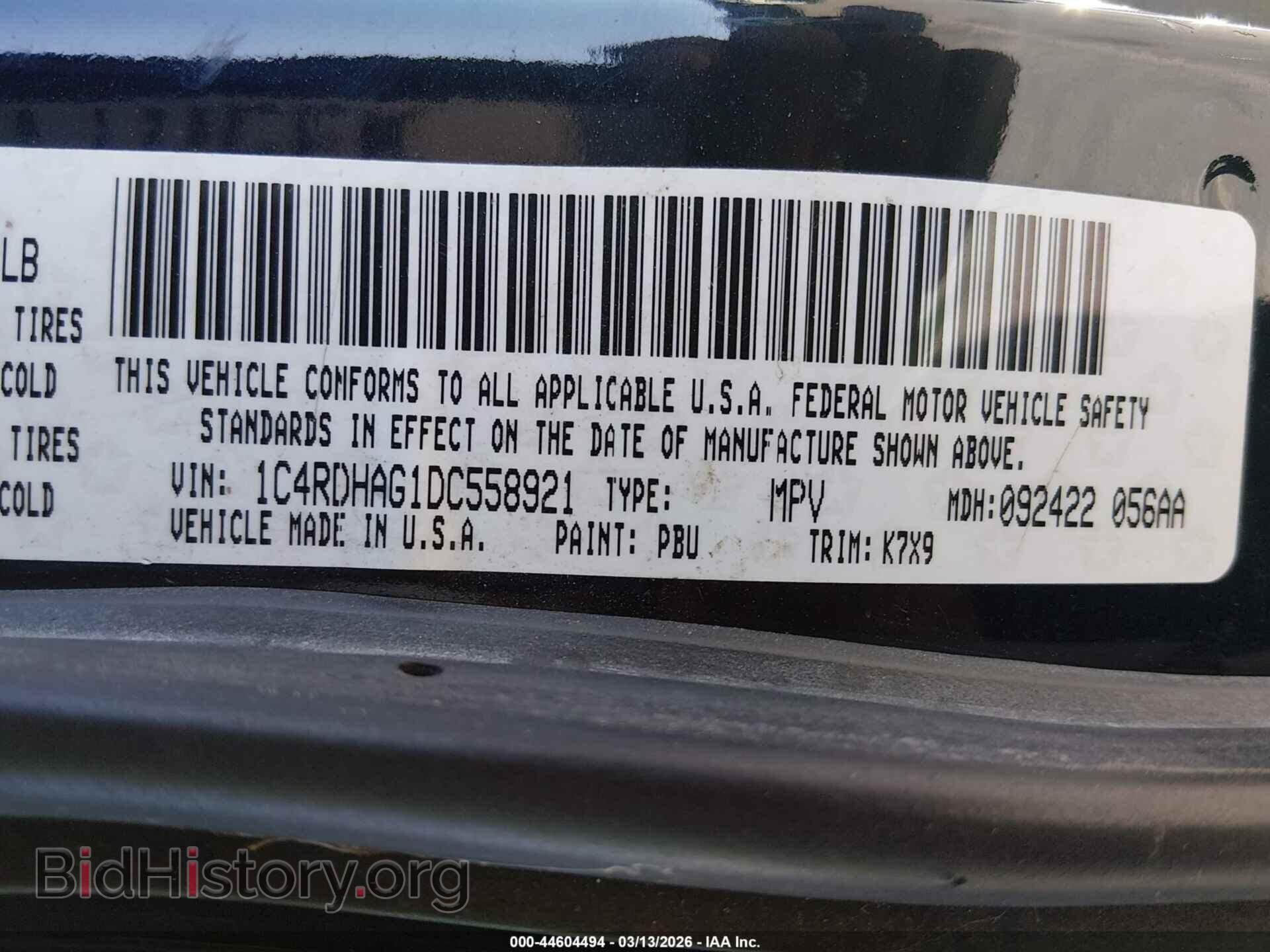 2013 DODGE DURANGO - VIN: 1C4RDHAG1DC558921 - Photo 9