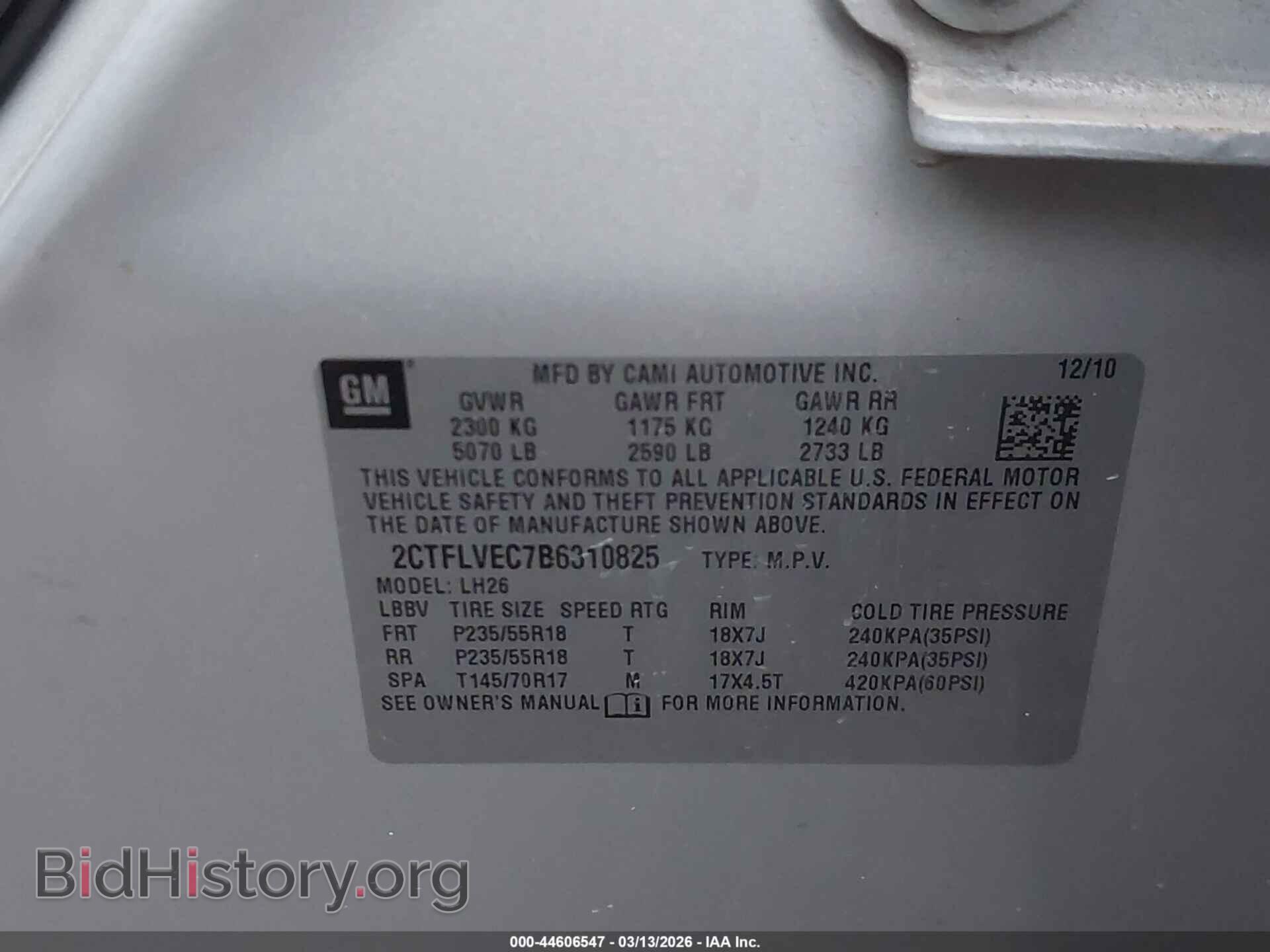 2011 GMC TERRAIN - VIN: 2CTFLVEC7B6310825 - Photo 9
