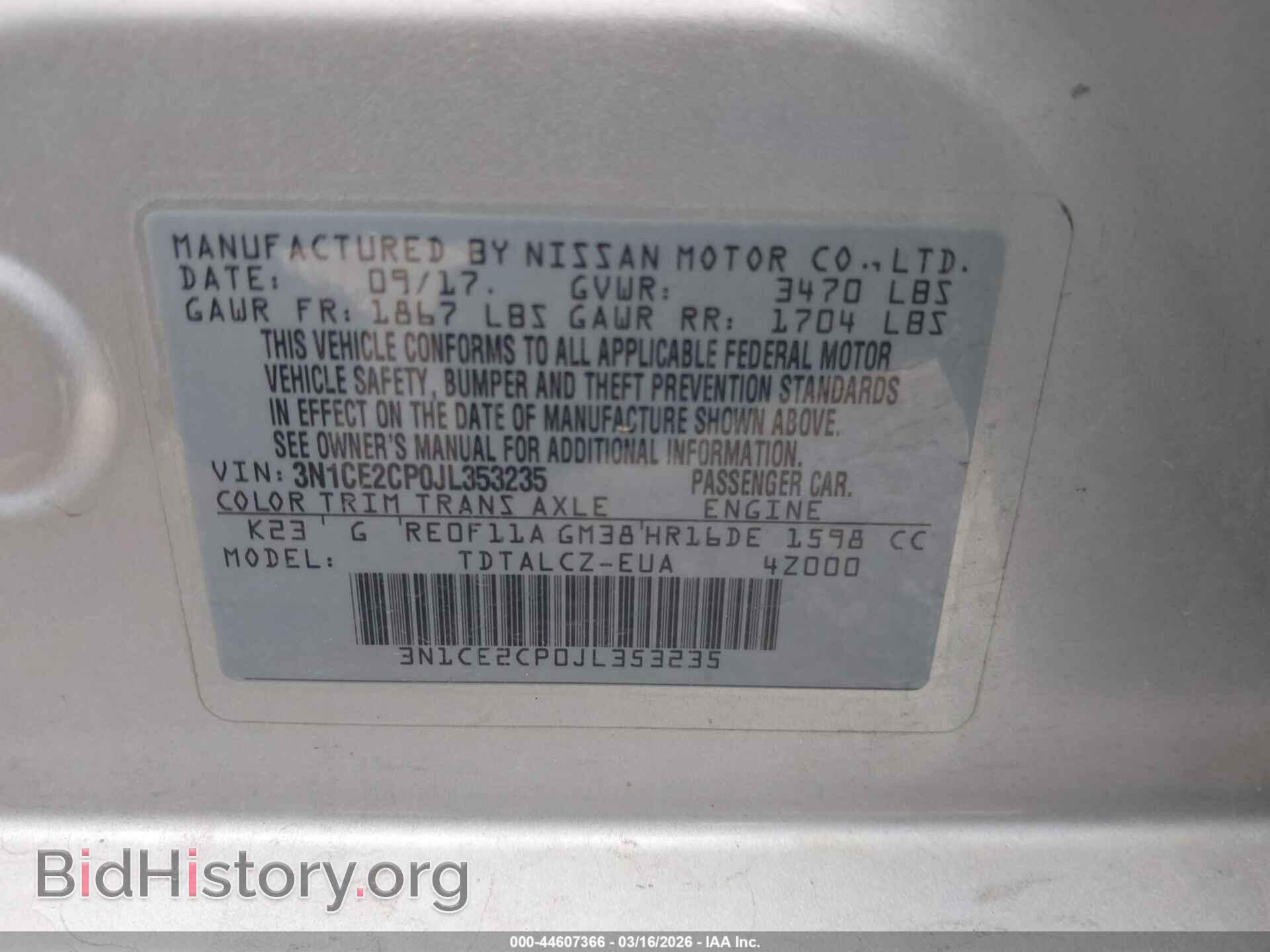 2018 NISSAN VERSA NOTE - VIN: 3N1CE2CP0JL353235 - Photo 9