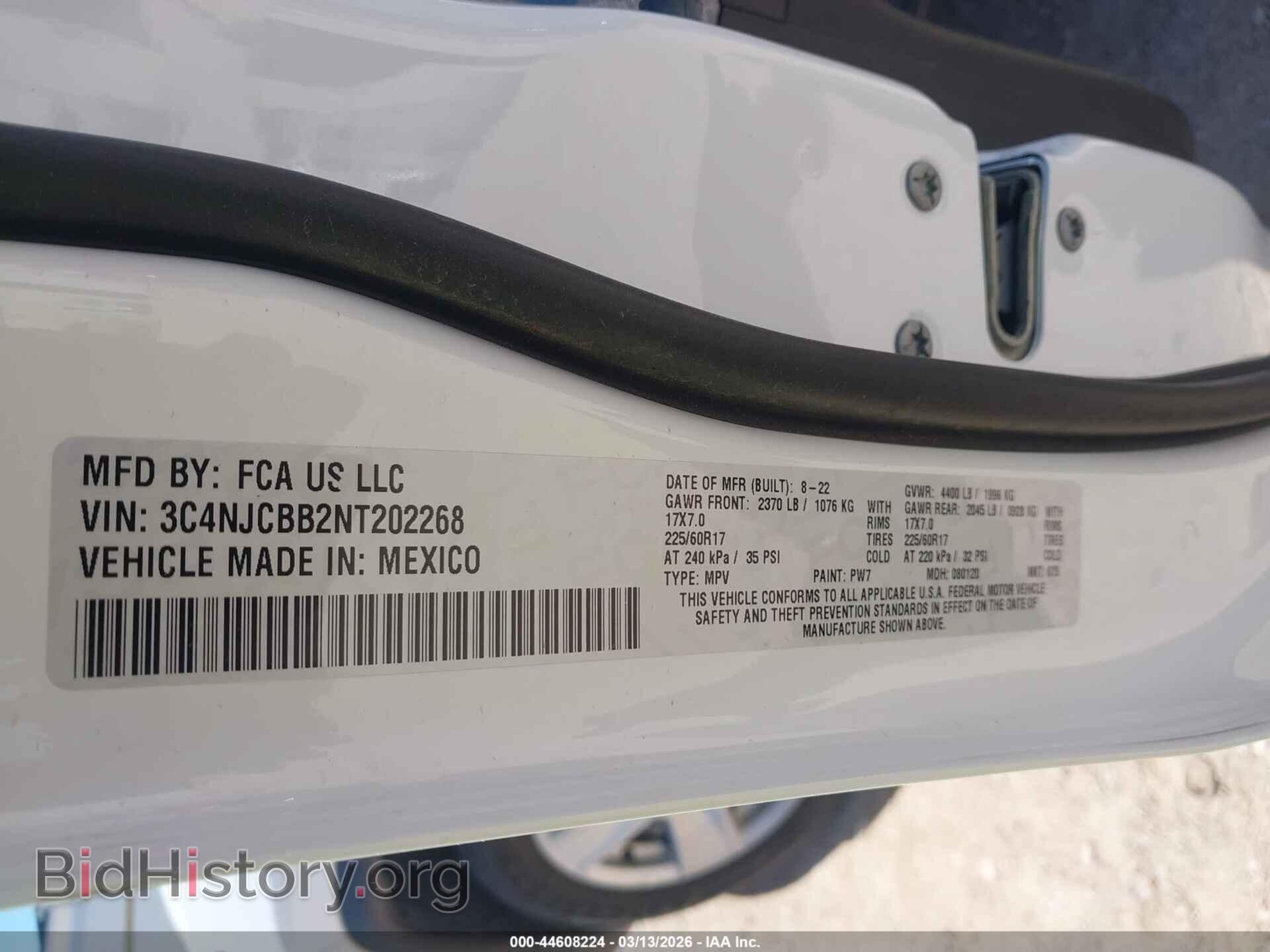 2022 JEEP COMPASS - VIN: 3C4NJCBB2NT202268 - Фото 9