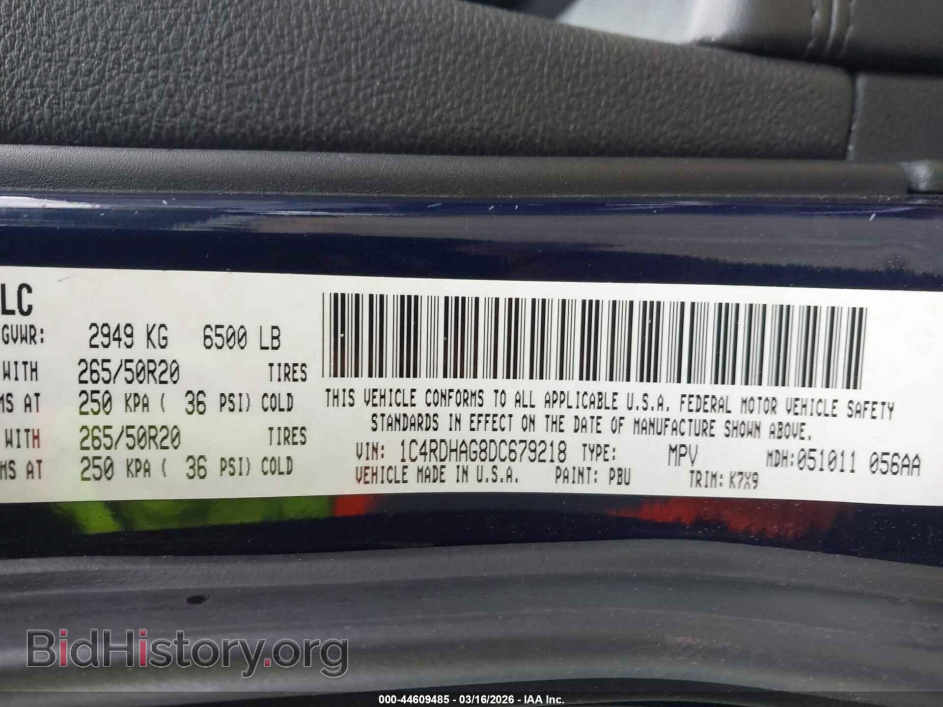 2013 DODGE DURANGO - VIN: 1C4RDHAG8DC679218 - Photo 9