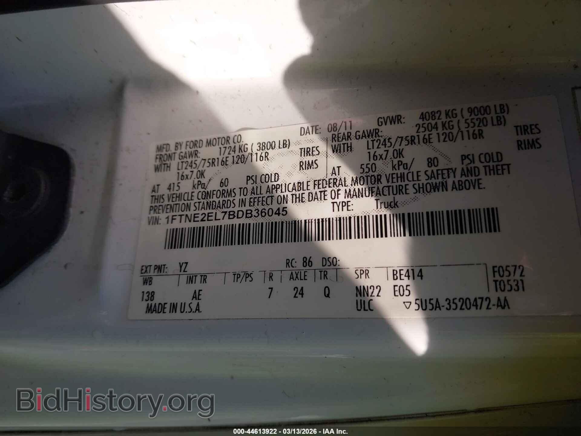 2011 FORD E-250 - VIN: 1FTNE2EL7BDB36045 - Photo 9