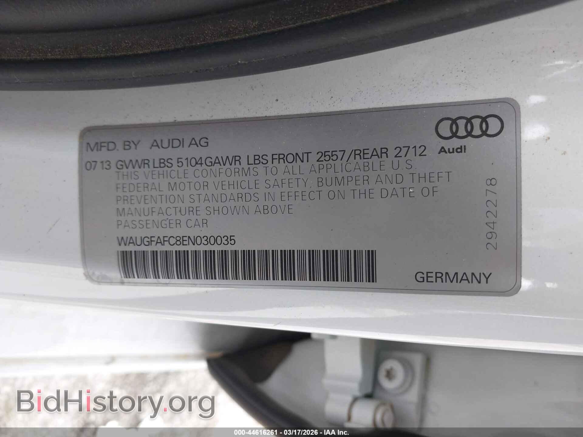 2014 AUDI A6 - VIN: WAUGFAFC8EN030035 - Photo 9
