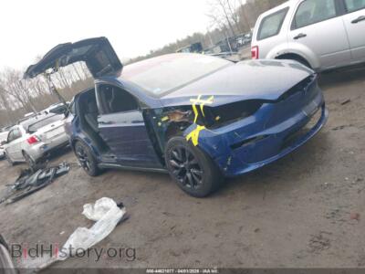 2022 Tesla MODEL X Dual Motor All-Wheel Drive/Plaid TRI Motor All-Wheel Drive, blue — VIN 7SAXCDE50NF346305, IAAI