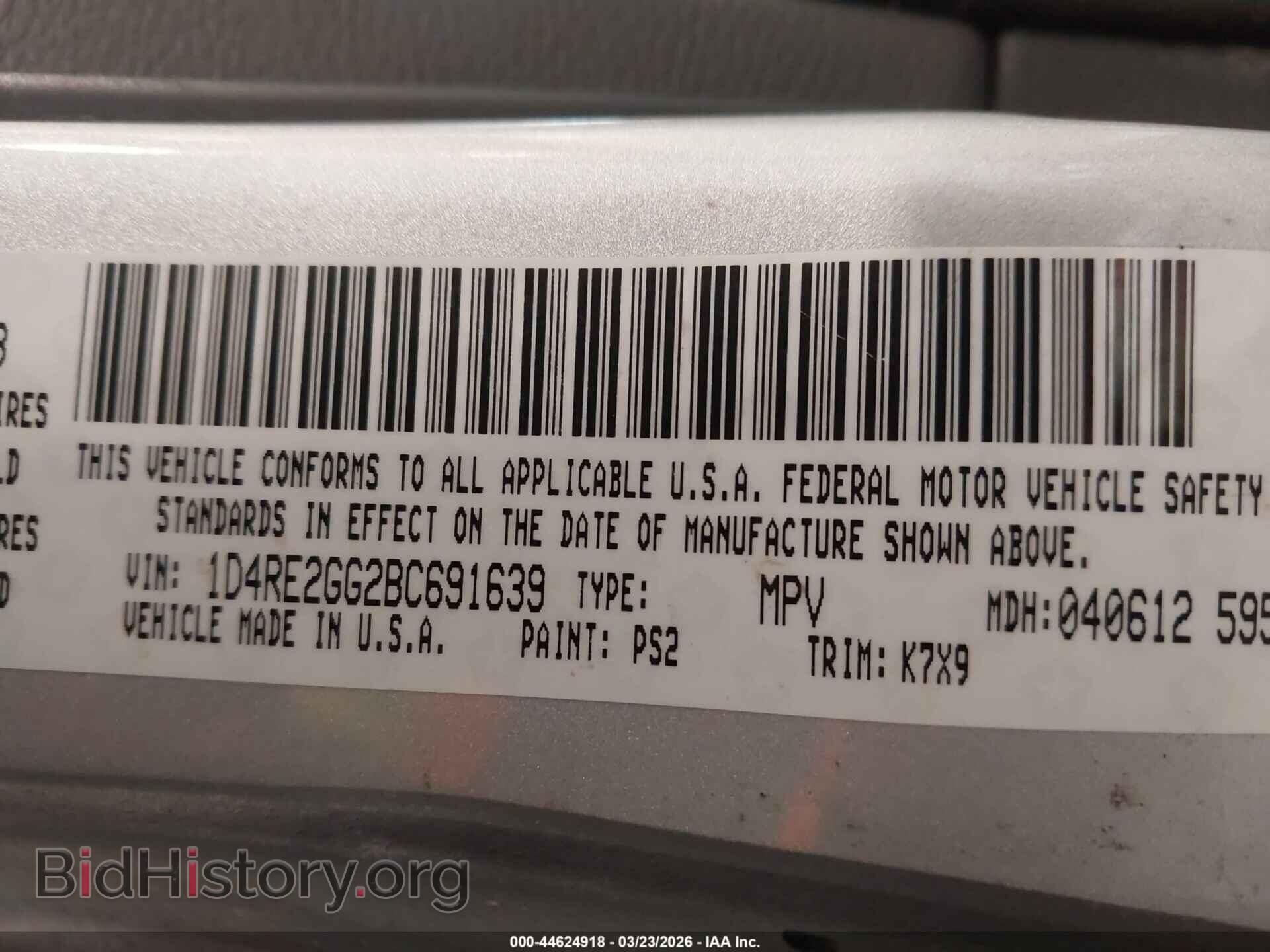 2011 DODGE DURANGO - VIN: 1D4RE2GG2BC691639 - Photo 9