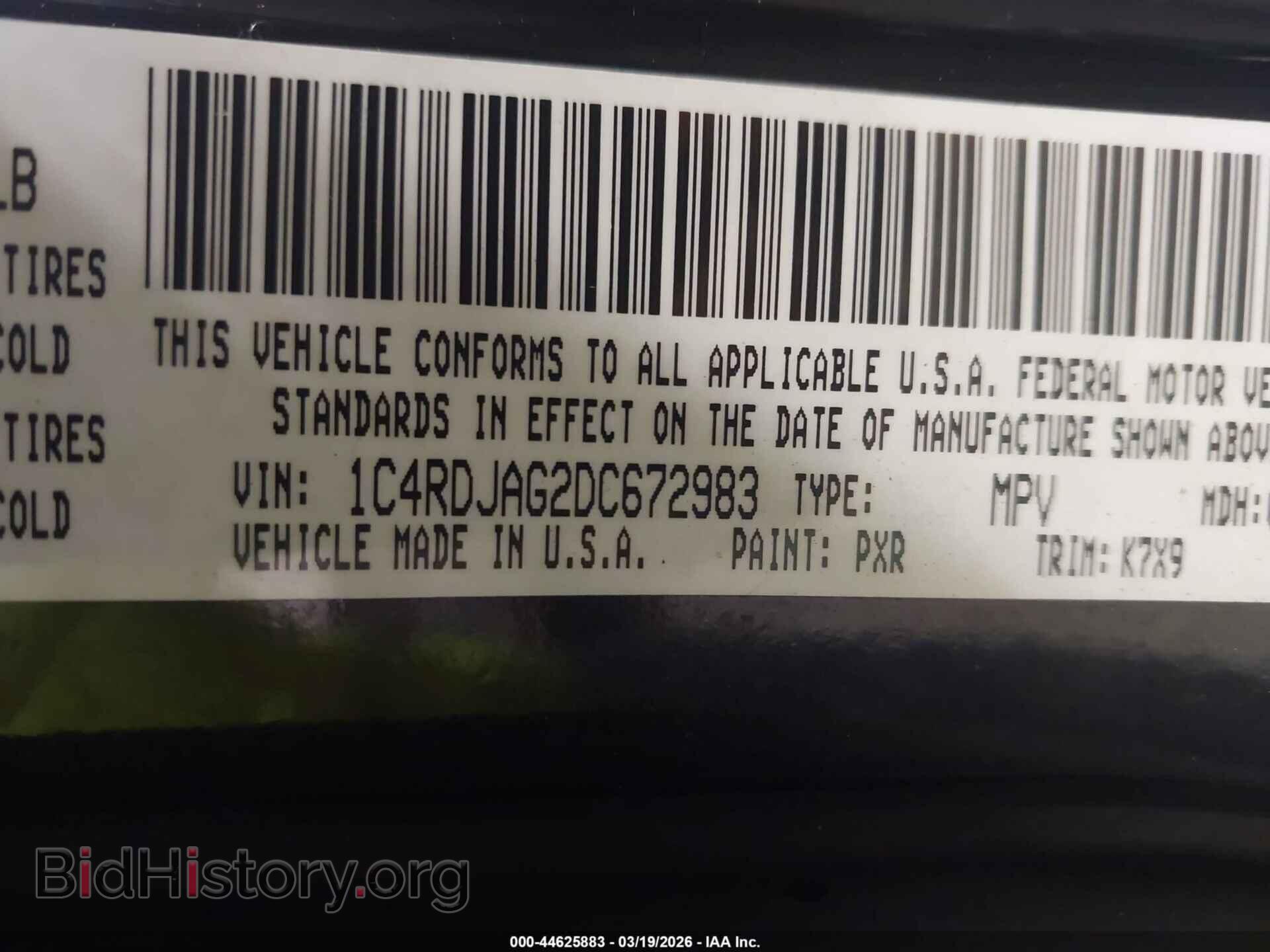 2013 DODGE DURANGO - VIN: 1C4RDJAG2DC672983 - Photo 9