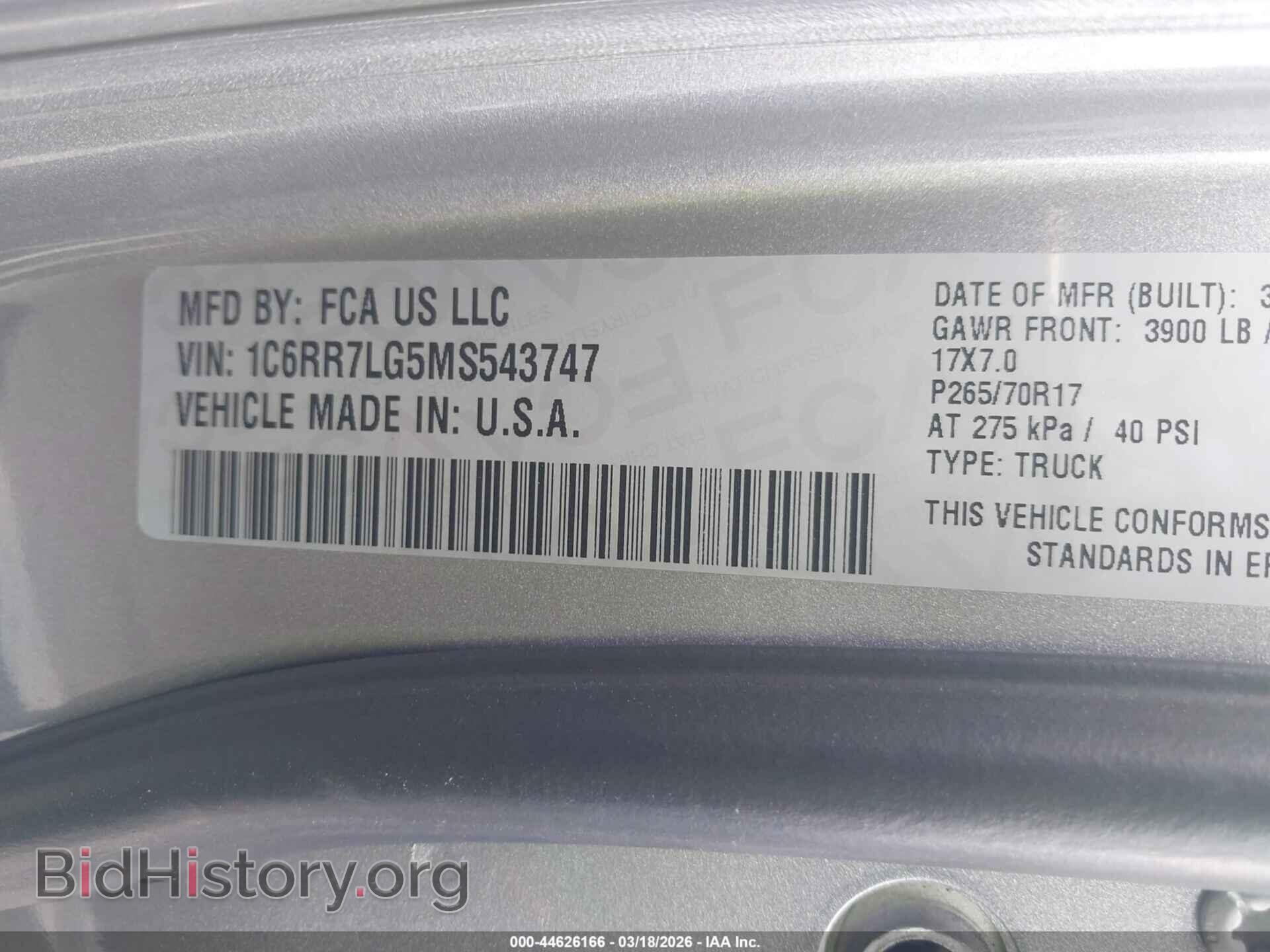 2021 RAM 1500 CLASSIC - VIN: 1C6RR7LG5MS543747 - Photo 9