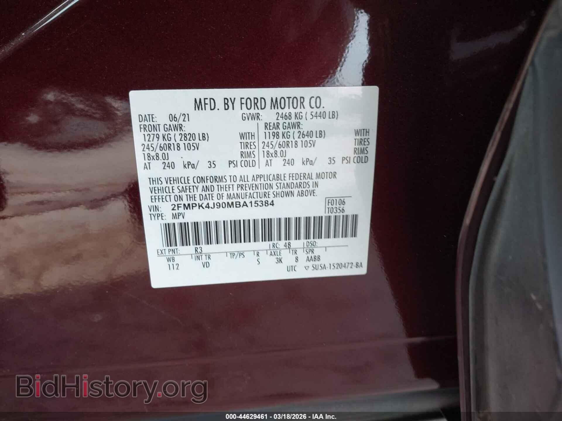 2021 FORD EDGE - VIN: 2FMPK4J90MBA15384 - Photo 9