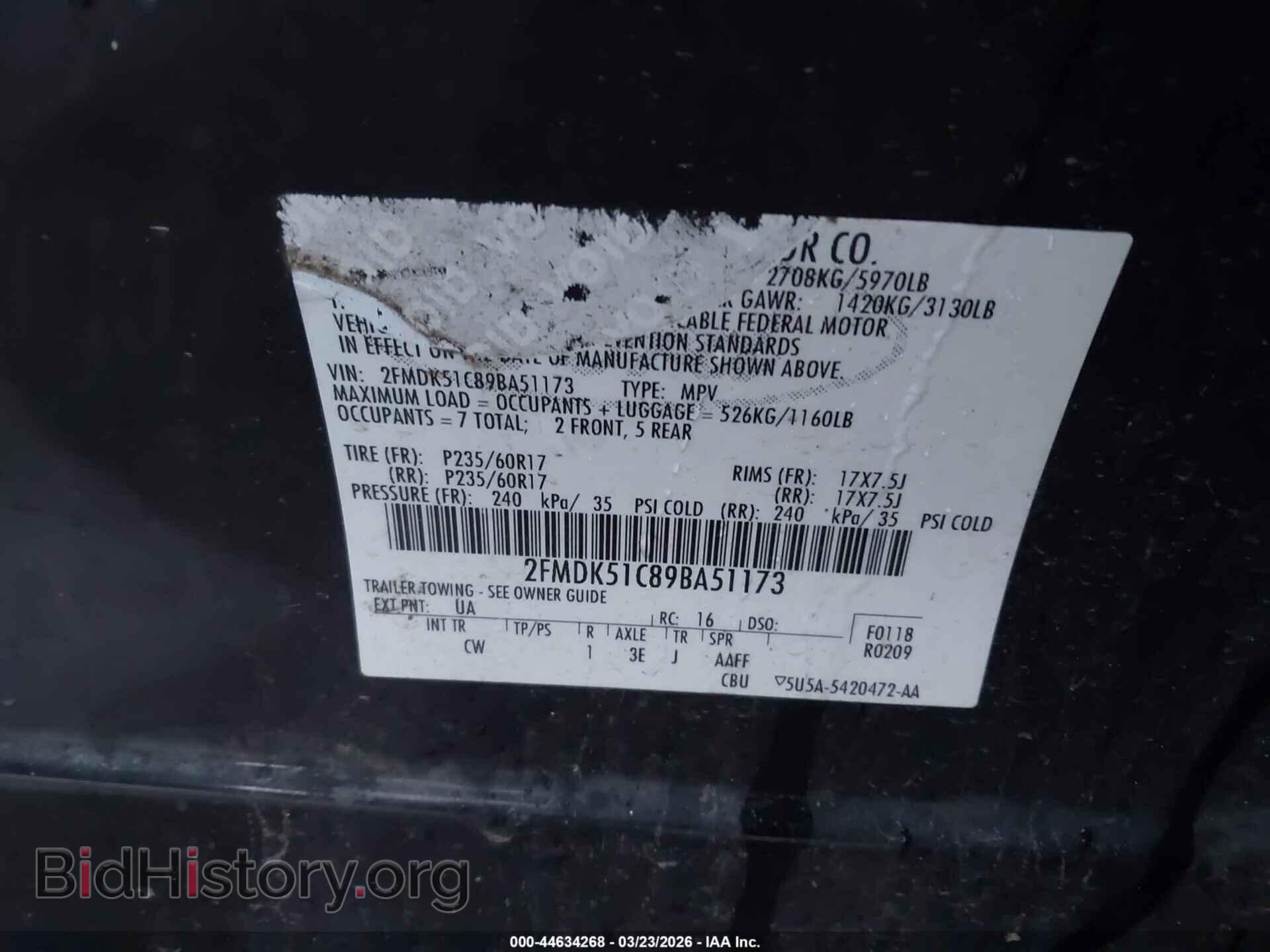 2009 FORD FLEX - VIN: 2FMDK51C89BA51173 - Photo 9