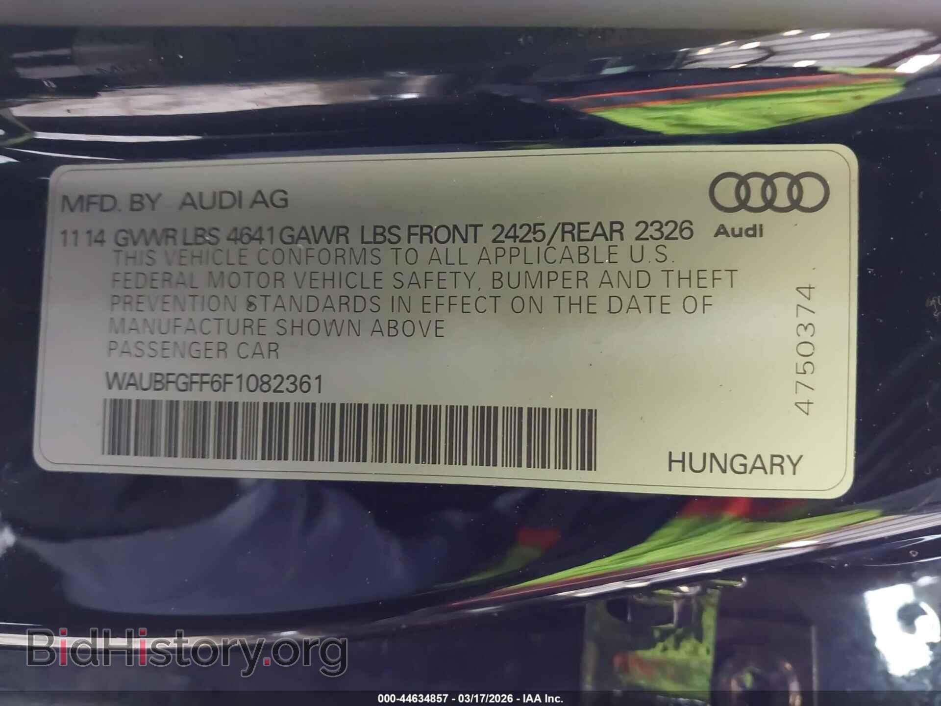 2015 AUDI S3 - VIN: WAUBFGFF6F1082361 - Фото 9