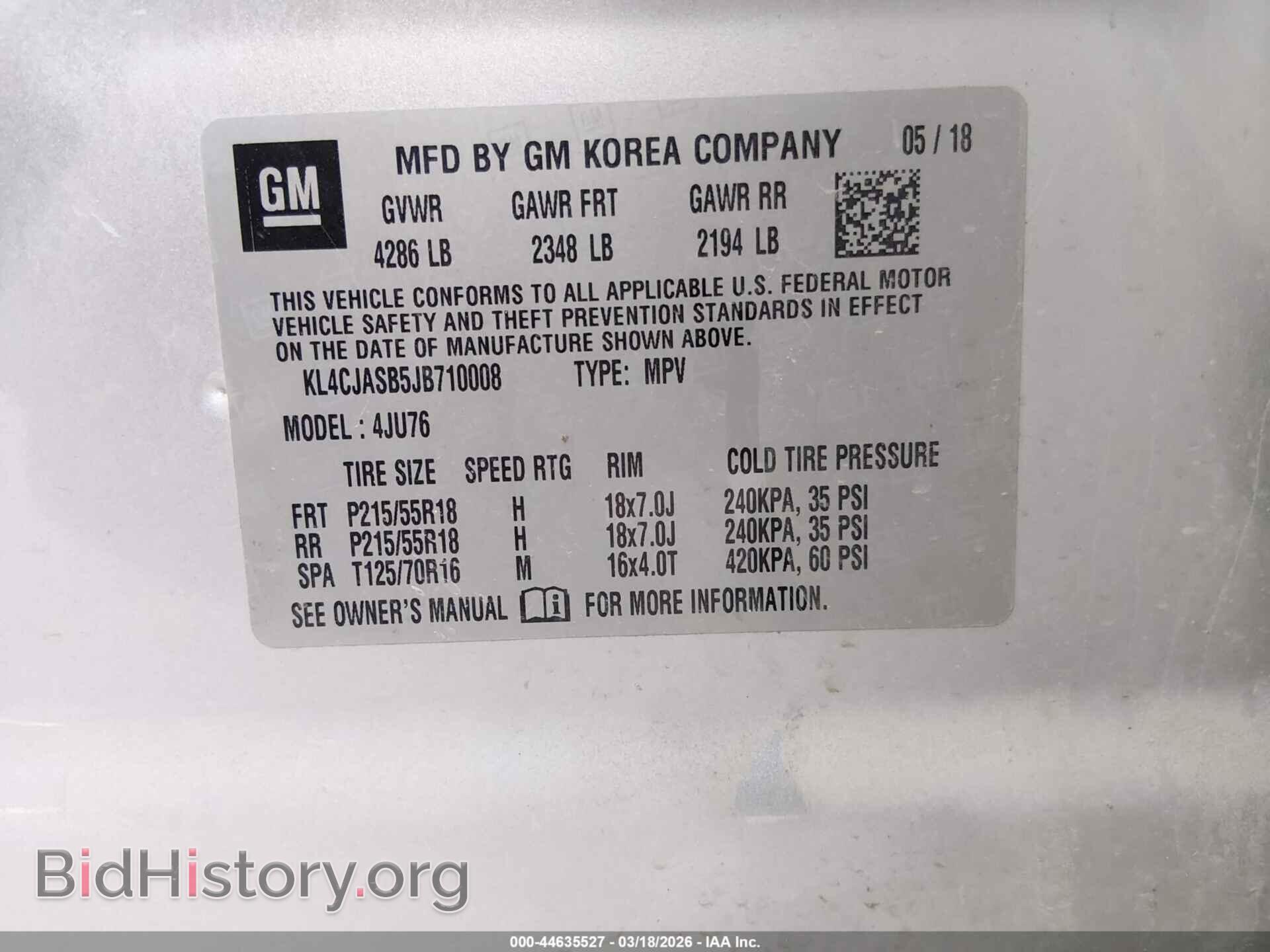 2018 BUICK ENCORE - VIN: KL4CJASB5JB710008 - Photo 9