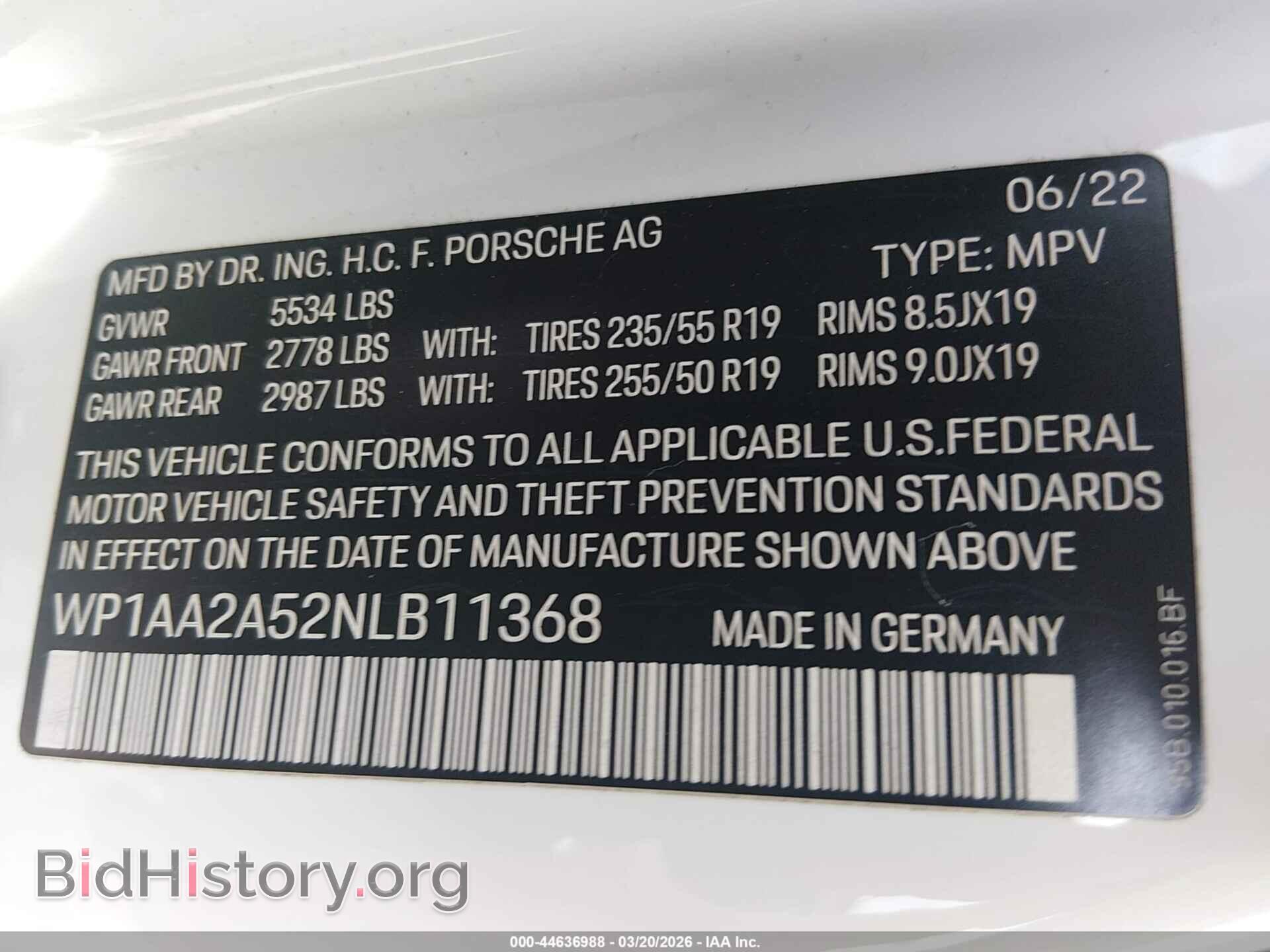2022 PORSCHE MACAN - VIN: WP1AA2A52NLB11368 - Photo 9