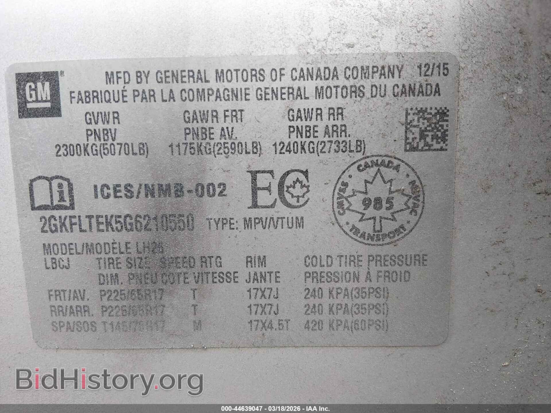 2016 GMC TERRAIN - VIN: 2GKFLTEK5G6210550 - Photo 9
