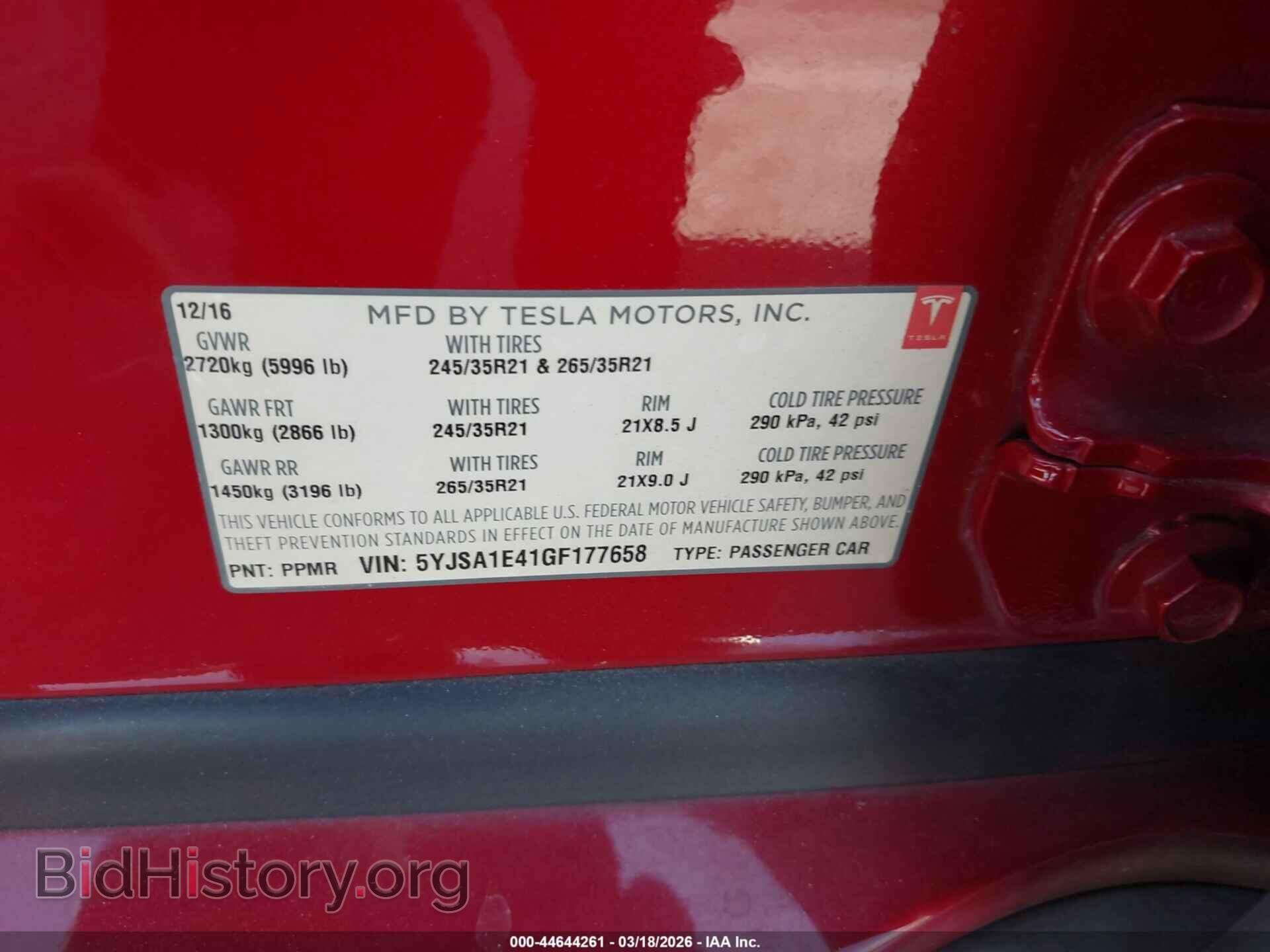2016 TESLA MODEL S - VIN: 5YJSA1E41GF177658 - Photo 9