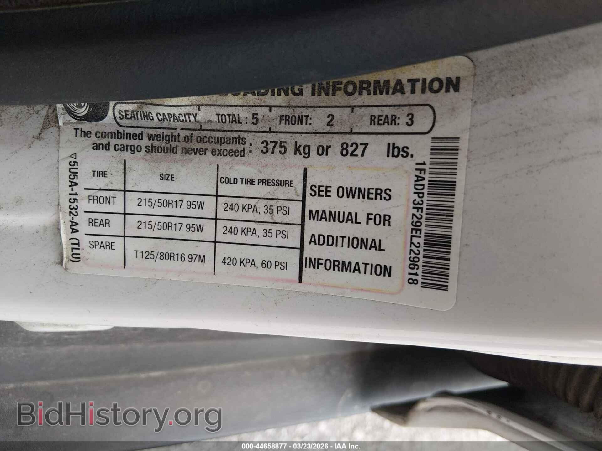 2014 FORD FOCUS - VIN: 1FADP3F29EL229618 - Фото 9
