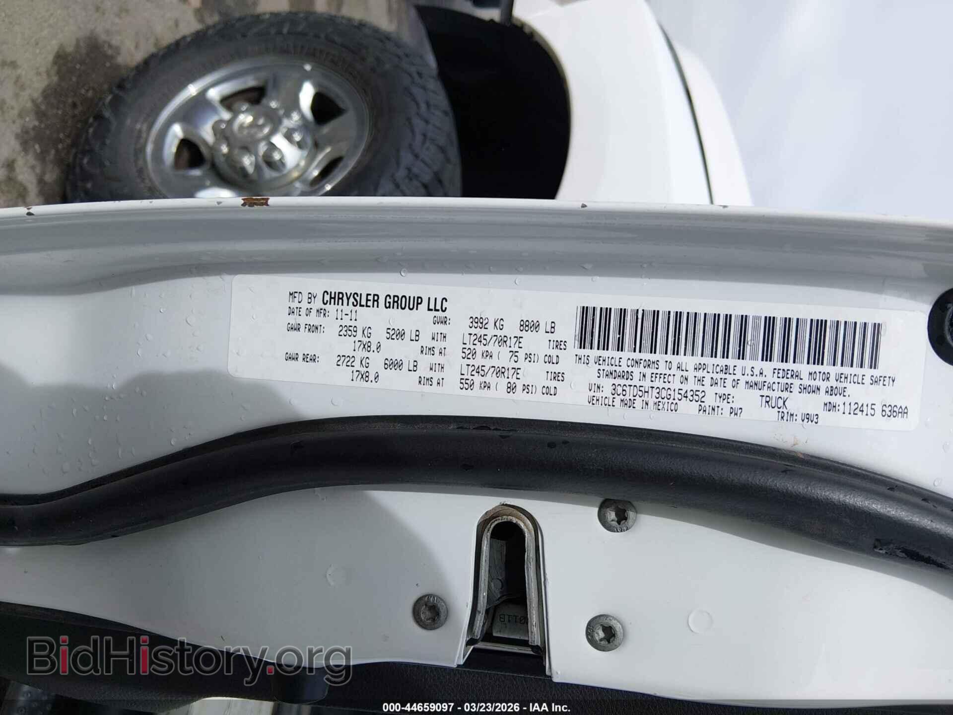 2012 RAM 2500 - VIN: 3C6TD5HT3CG154352 - Photo 9