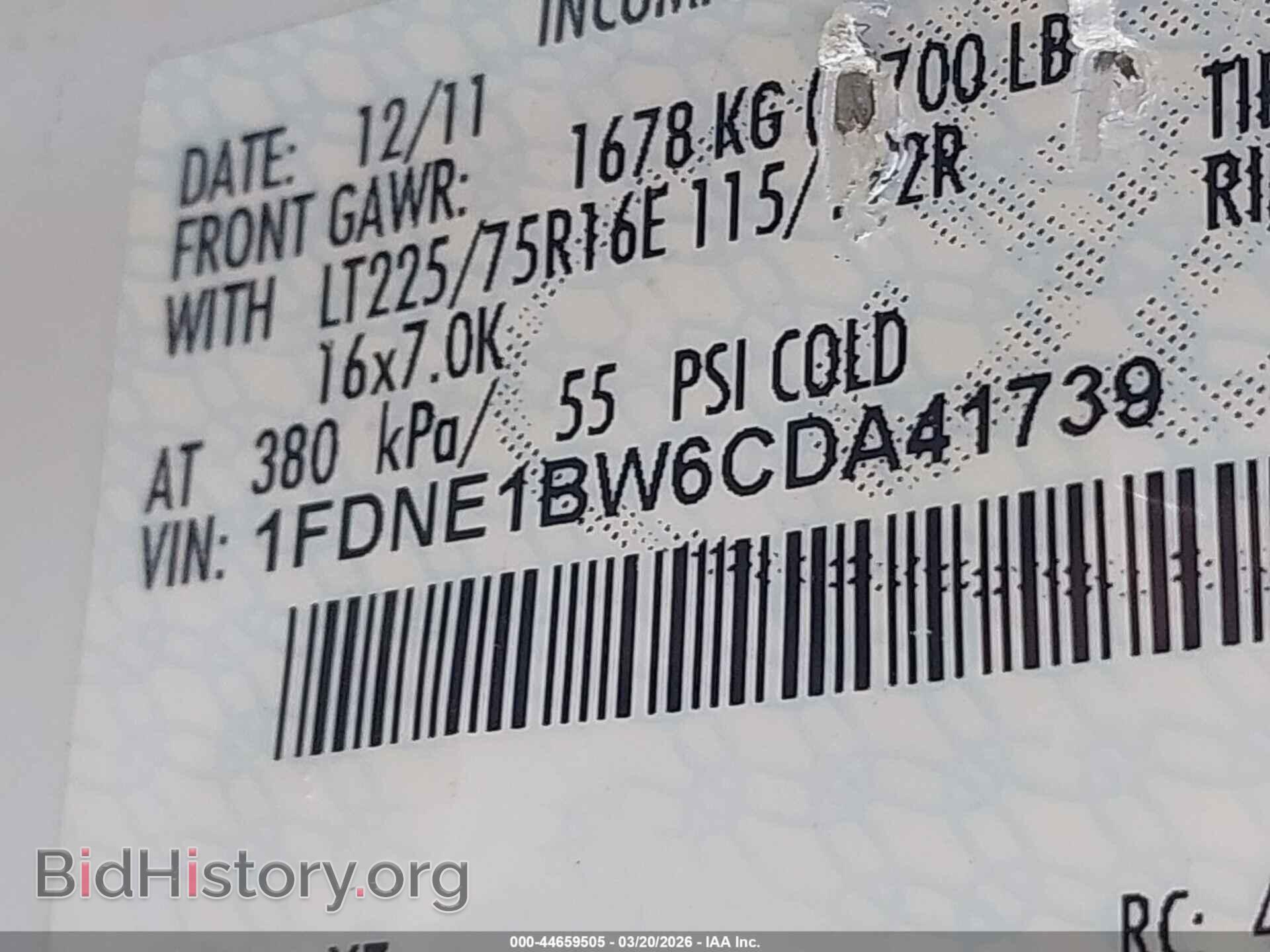 2012 FORD E-150 - VIN: 1FDNE1BW6CDA41739 - Фото 9