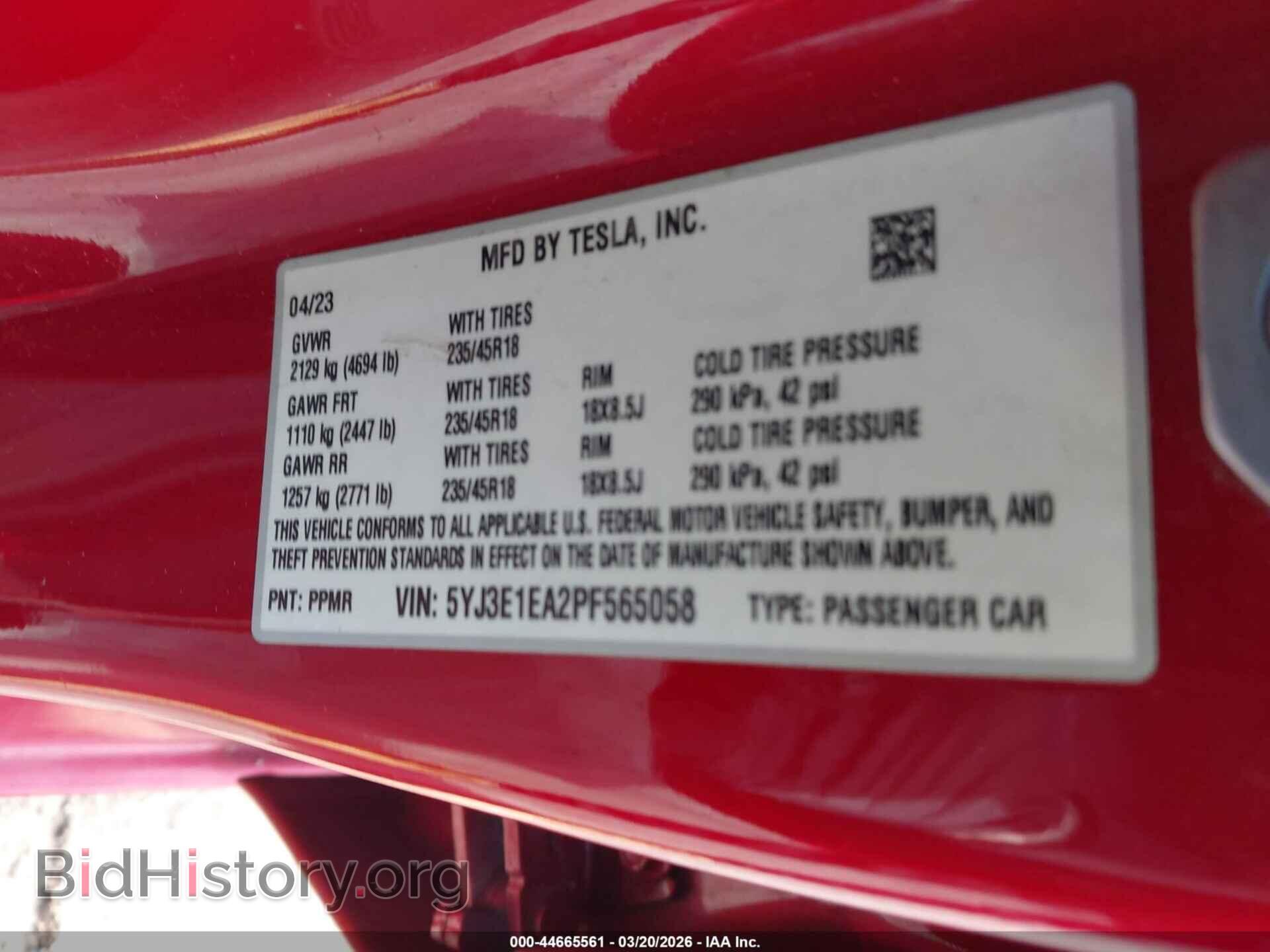 2023 TESLA MODEL 3 - VIN: 5YJ3E1EA2PF565058 - Фото 9