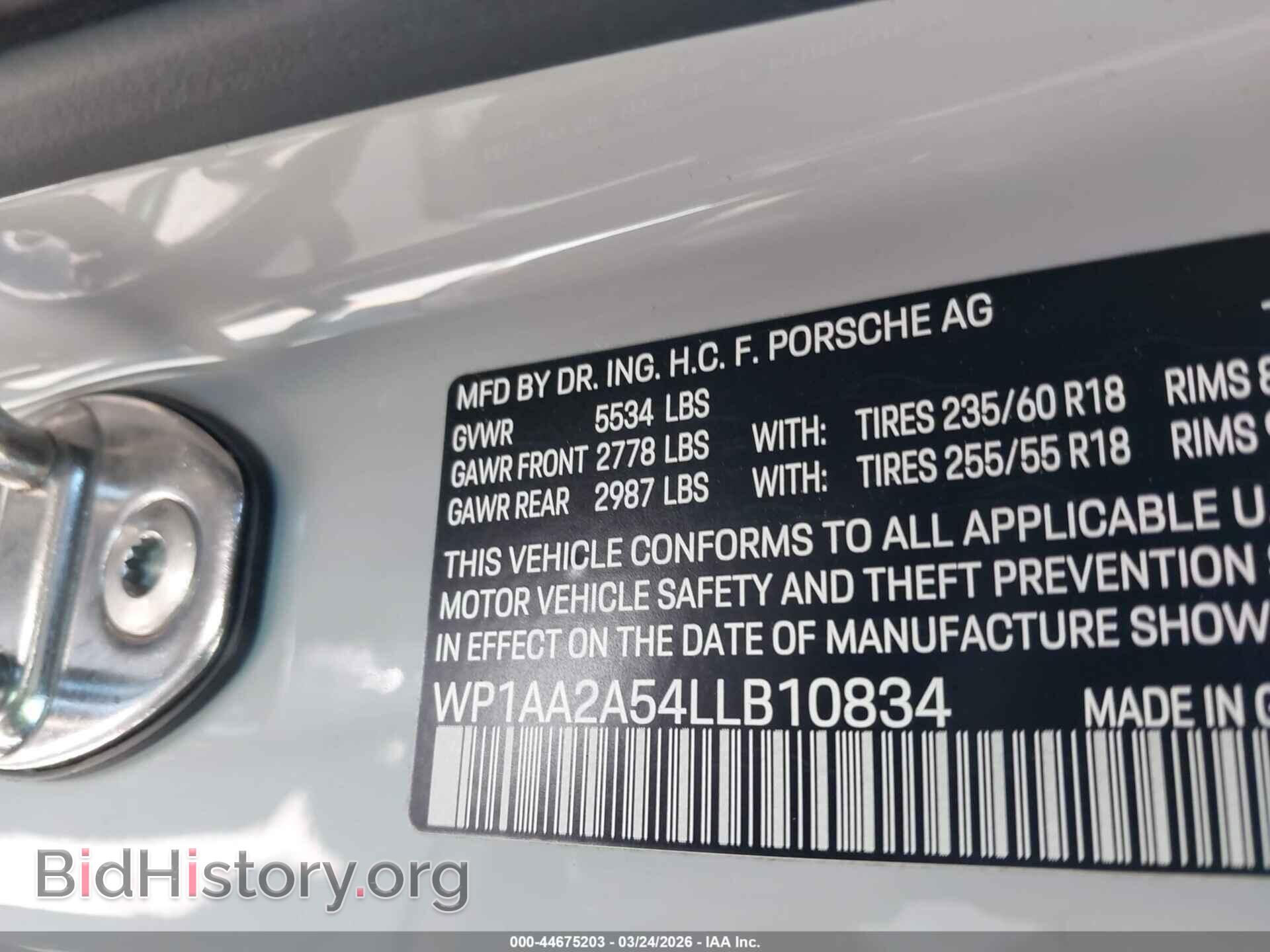 2020 PORSCHE MACAN - VIN: WP1AA2A54LLB10834 - Photo 9