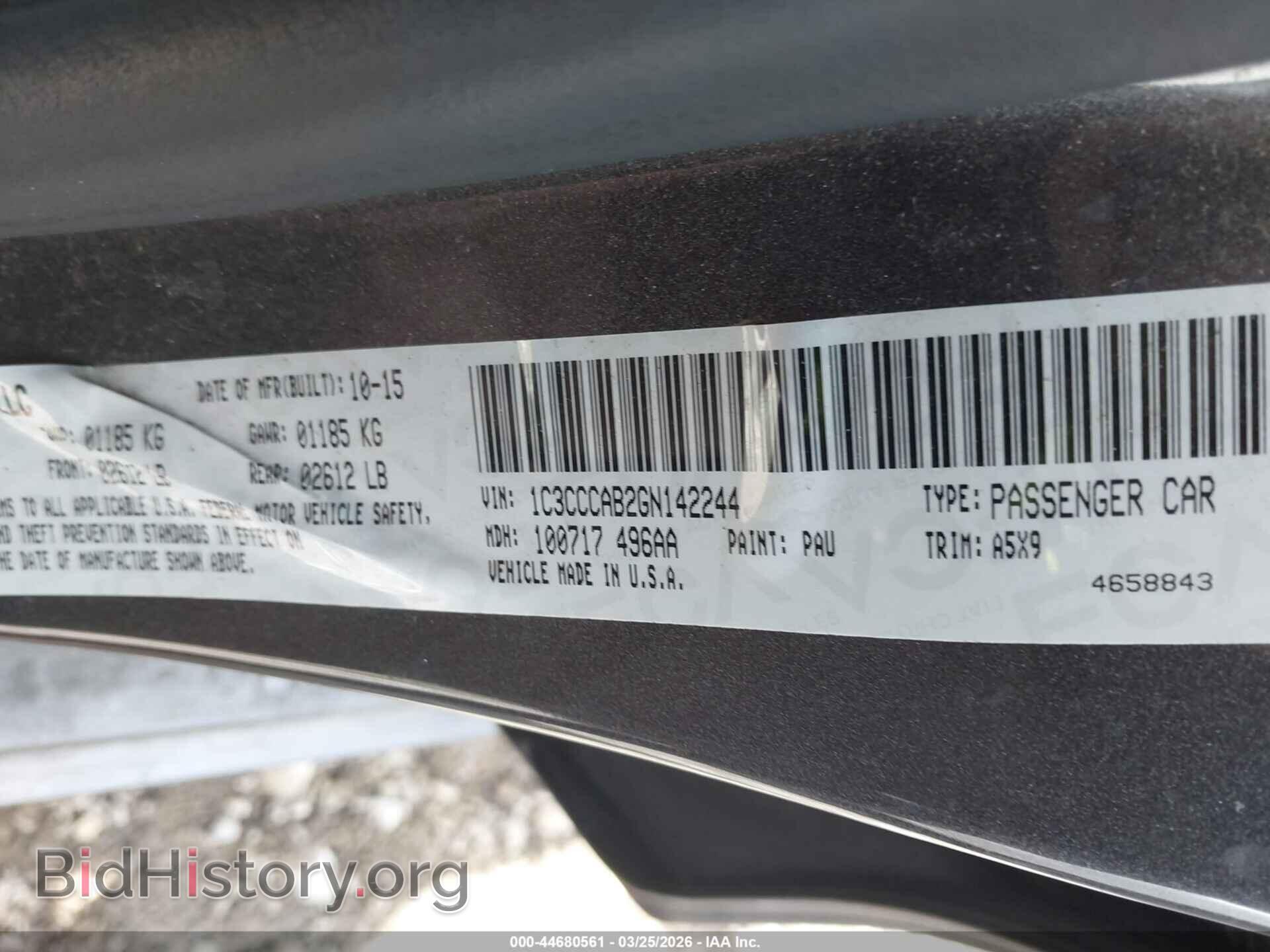 2016 CHRYSLER 200 - VIN: 1C3CCCAB2GN142244 - Photo 9