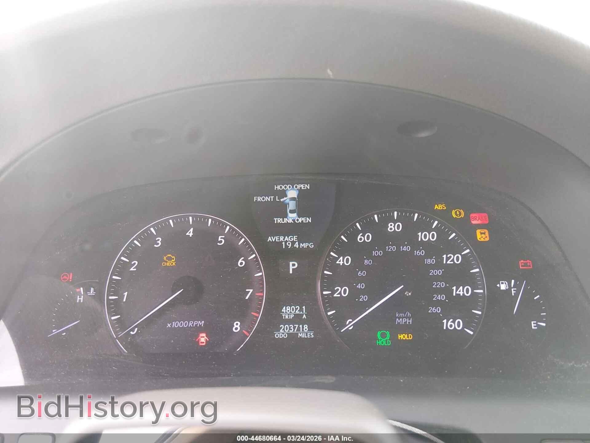 2010 LEXUS LS 460 - VIN: JTHDL1EF9A5002103 - Фото 7