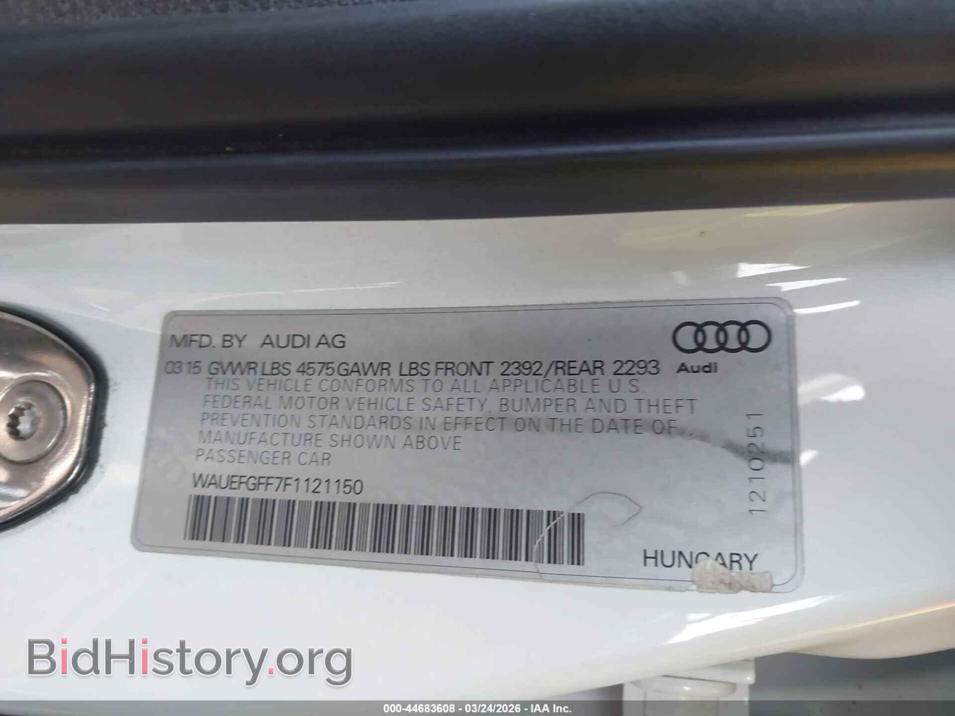 2015 AUDI A3 - VIN: WAUEFGFF7F1121150 - Фото 9