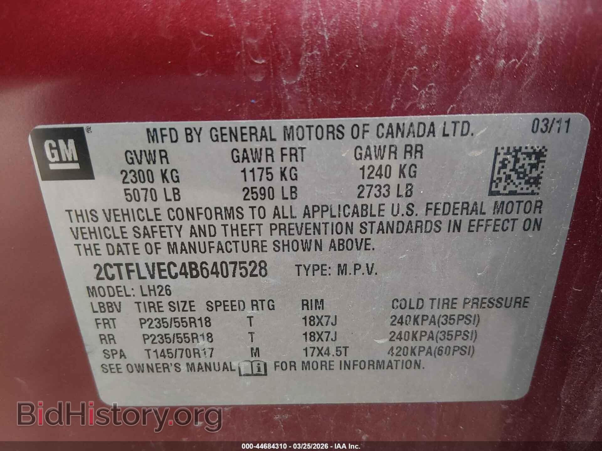 2011 GMC TERRAIN - VIN: 2CTFLVEC4B6407528 - Photo 9
