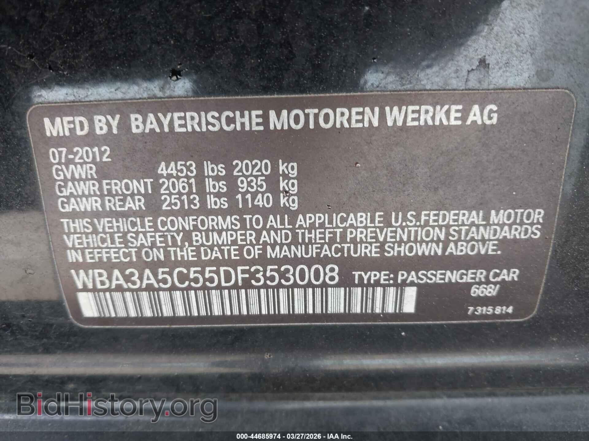 2013 BMW 328I - VIN: WBA3A5C55DF353008 - Фото 9