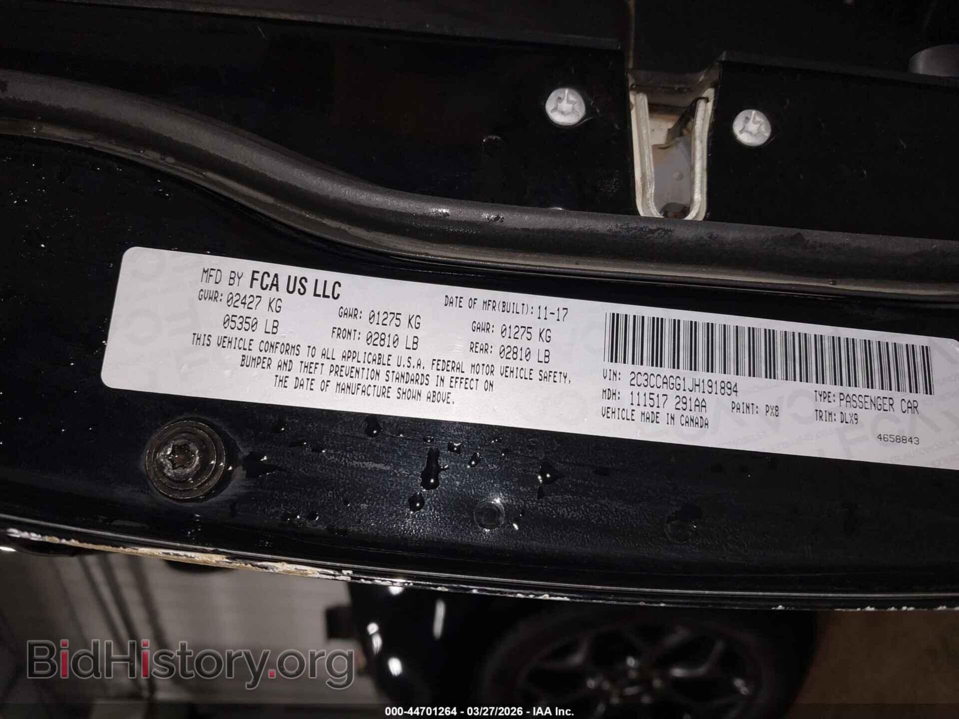 2018 CHRYSLER 300 - VIN: 2C3CCAGG1JH191894 - Фото 9