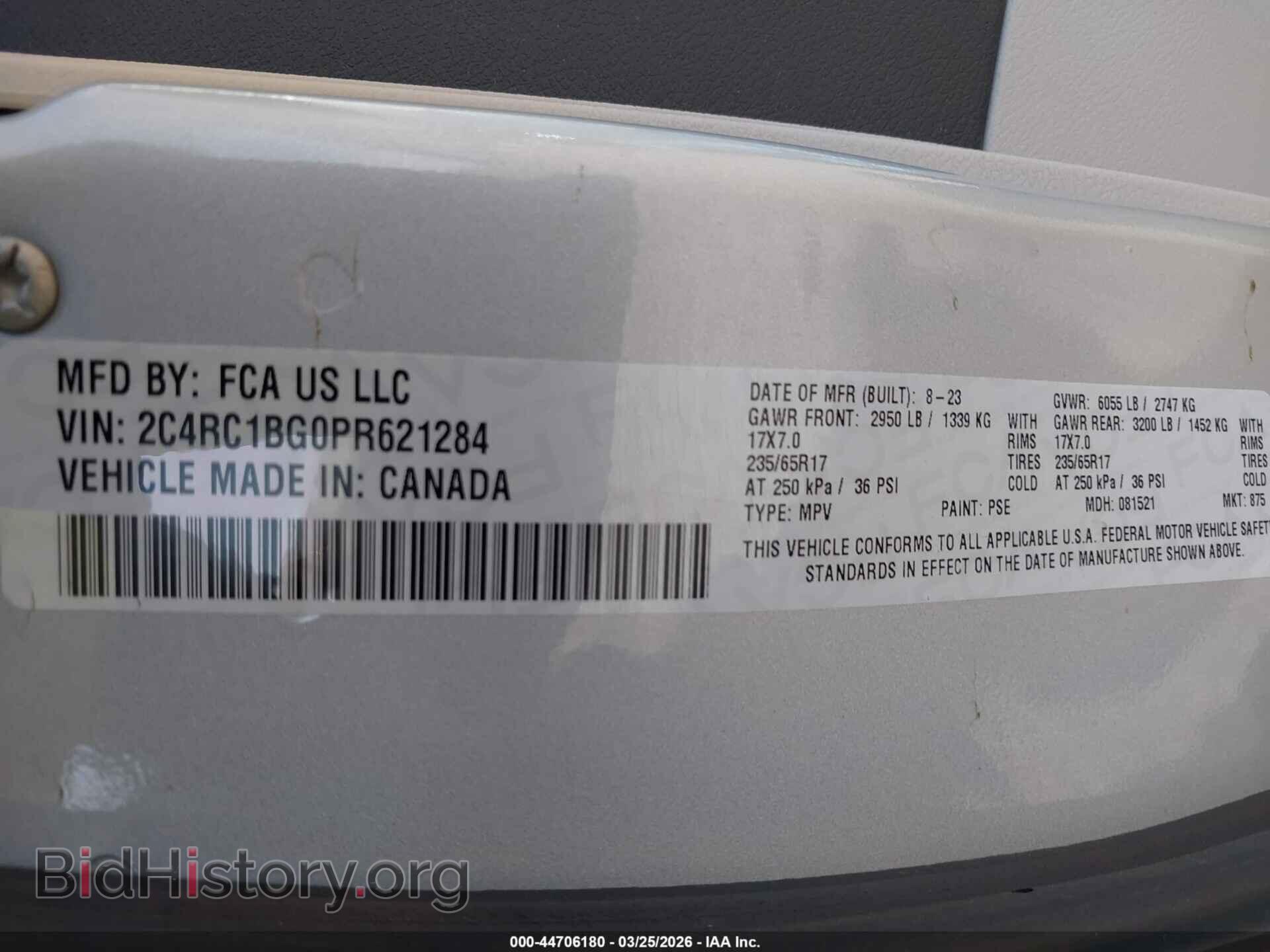 2023 CHRYSLER PACIFICA - VIN: 2C4RC1BG0PR621284 - Photo 9