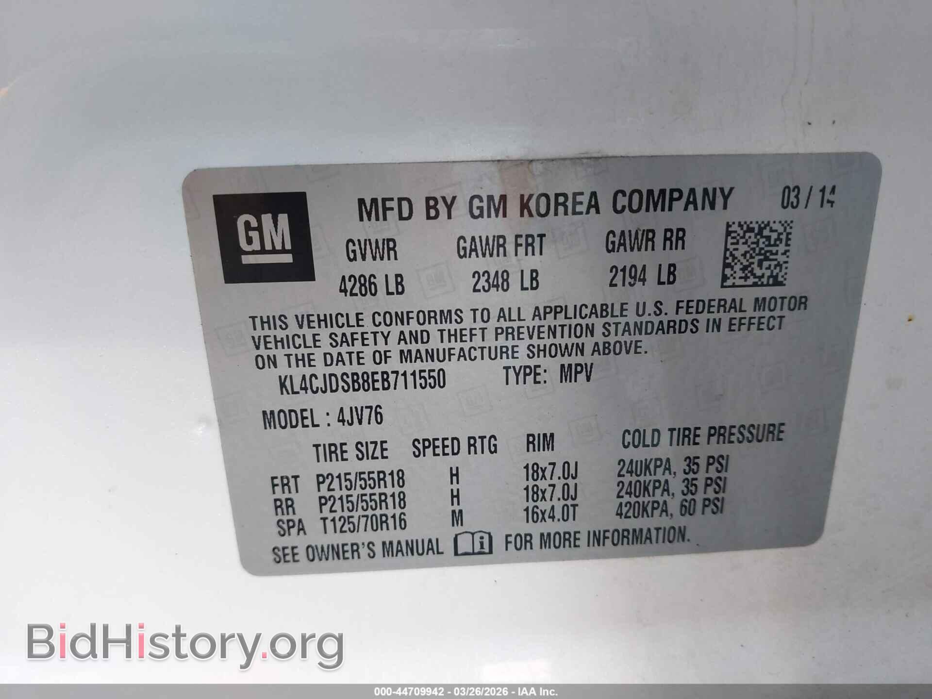 2014 BUICK ENCORE - VIN: KL4CJDSB8EB711550 - Photo 9