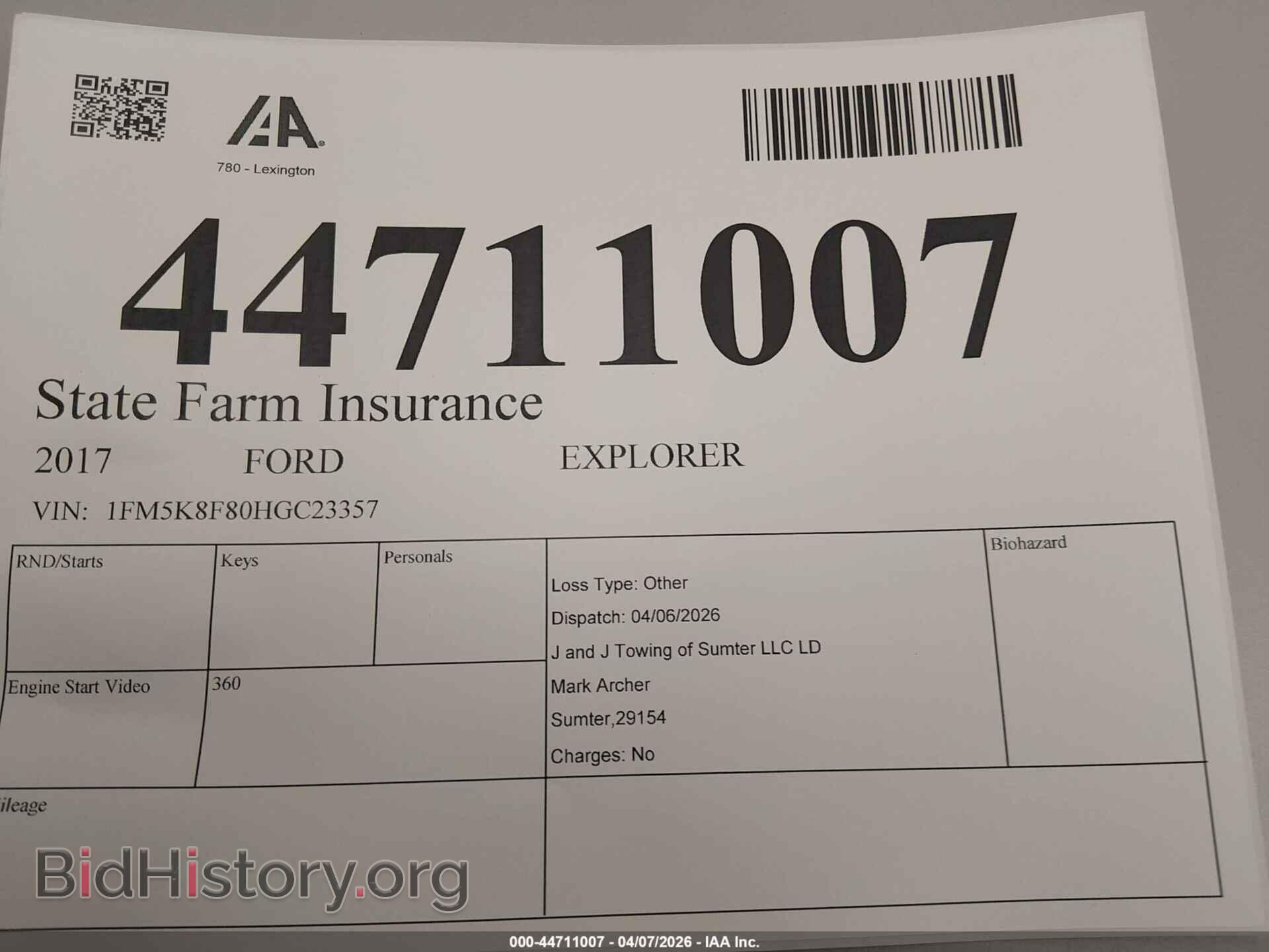 2017 FORD EXPLORER - VIN: 1FM5K8F80HGC23357 - Фото 7