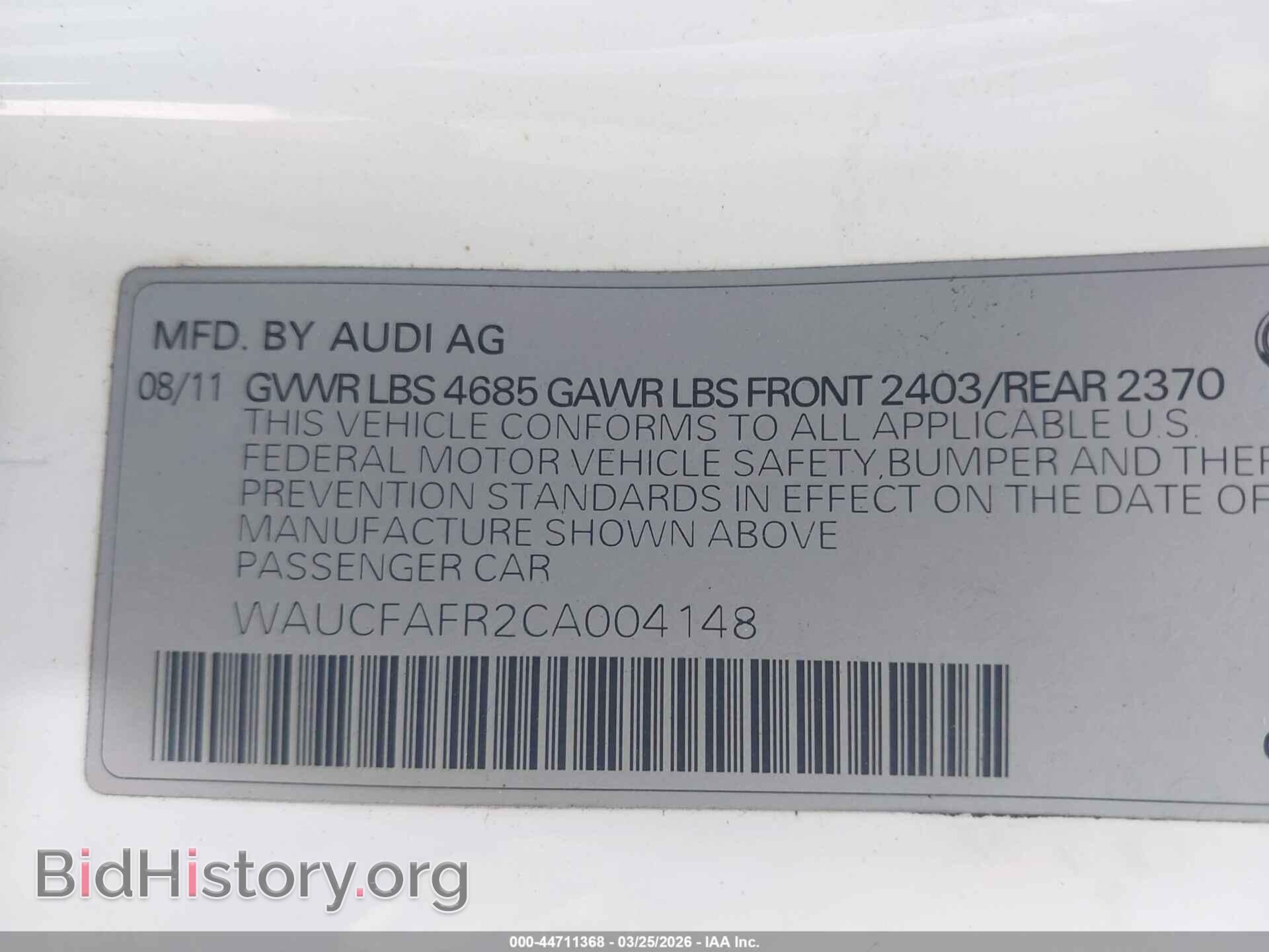 2012 AUDI A5 - VIN: WAUCFAFR2CA004148 - Photo 9