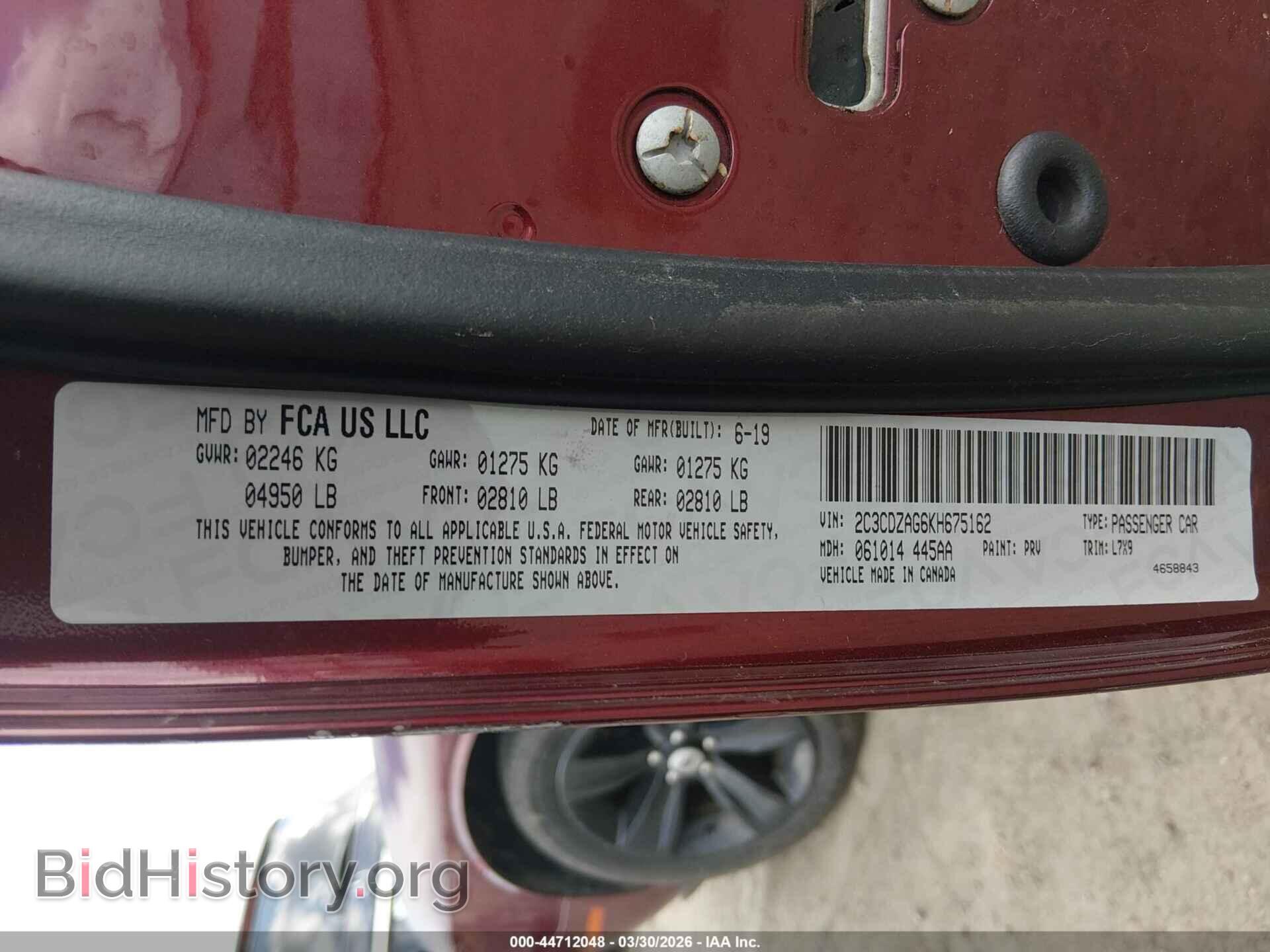 2019 DODGE CHALLENGER - VIN: 2C3CDZAG6KH675162 - Photo 9