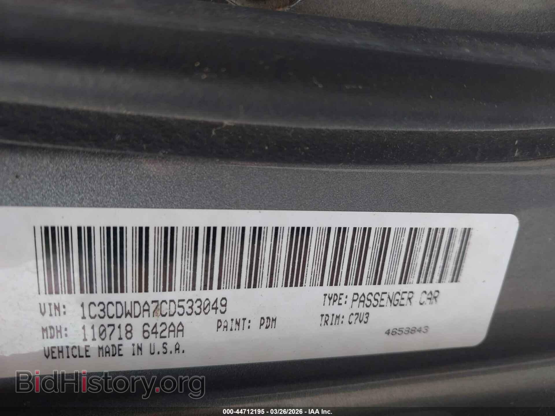 2012 DODGE CALIBER - VIN: 1C3CDWDA7CD533049 - Photo 9