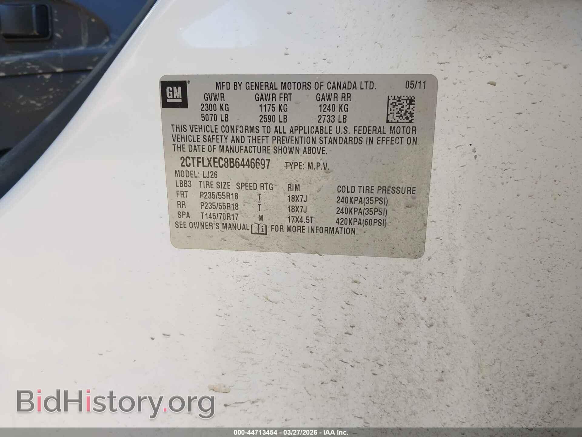 2011 GMC TERRAIN - VIN: 2CTFLXEC8B6446697 - Photo 9