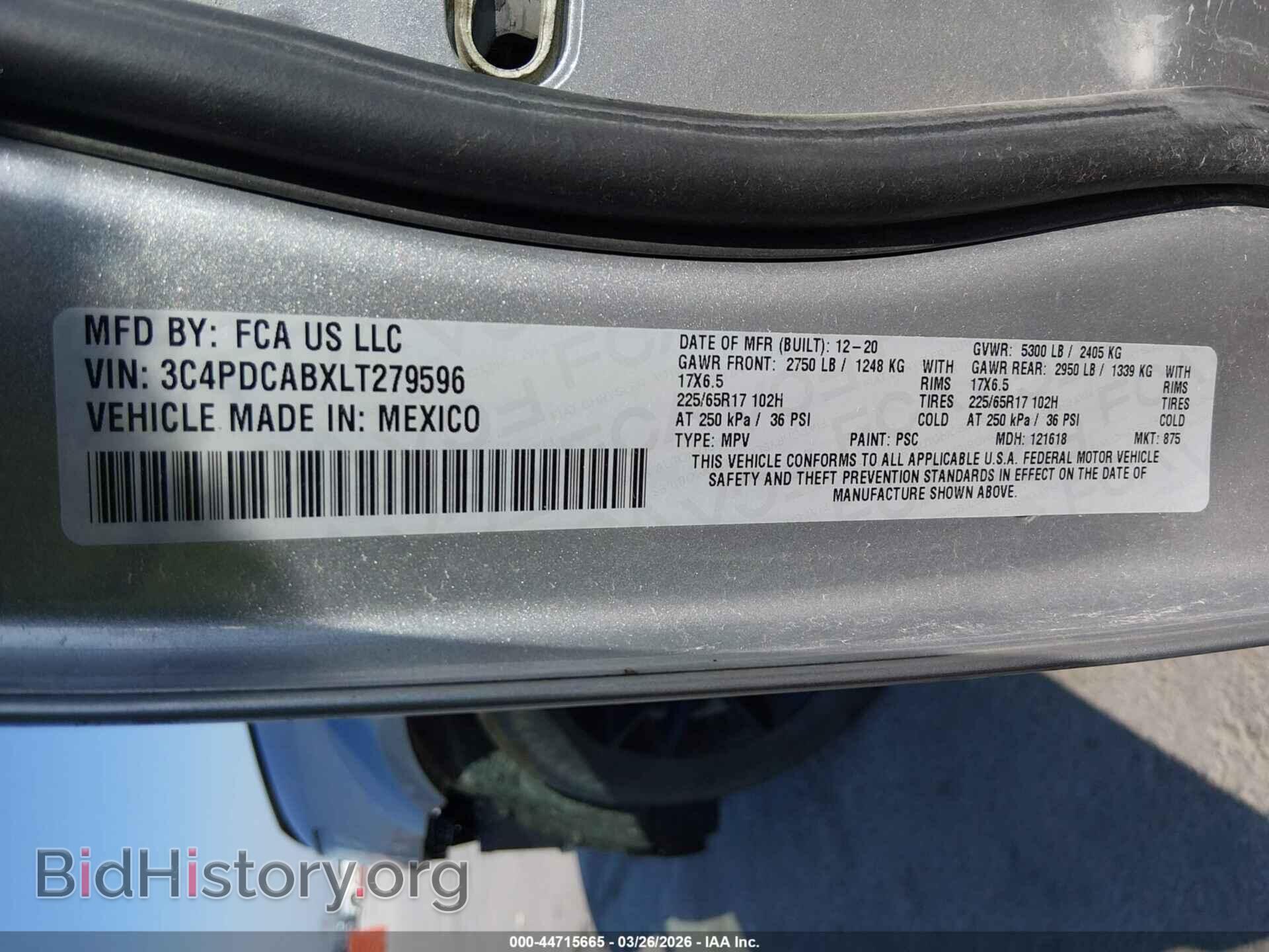 2020 DODGE JOURNEY - VIN: 3C4PDCABXLT279596 - Photo 9