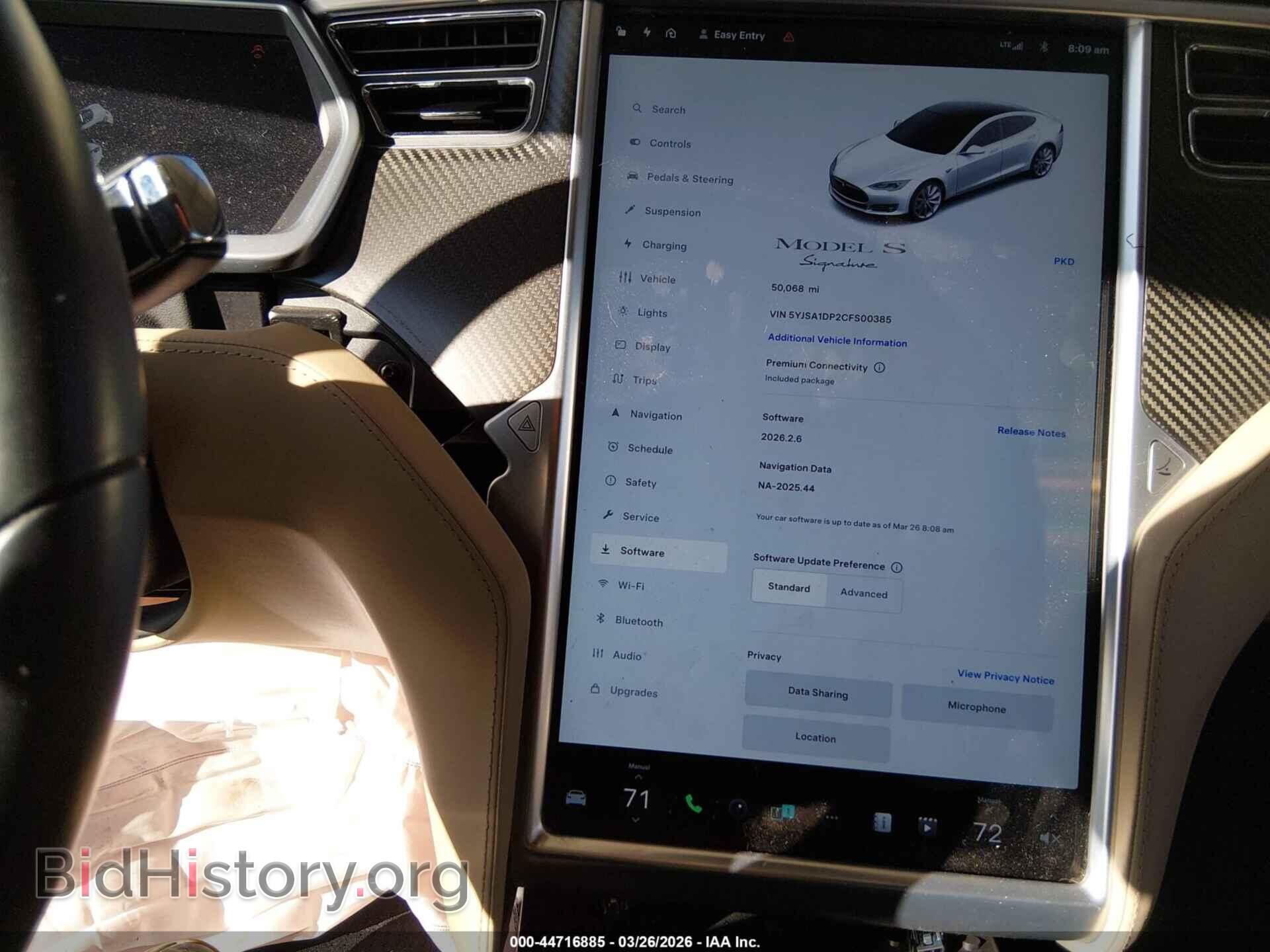 2012 TESLA MODEL S - VIN: 5YJSA1DP2CFS00385 - Photo 7