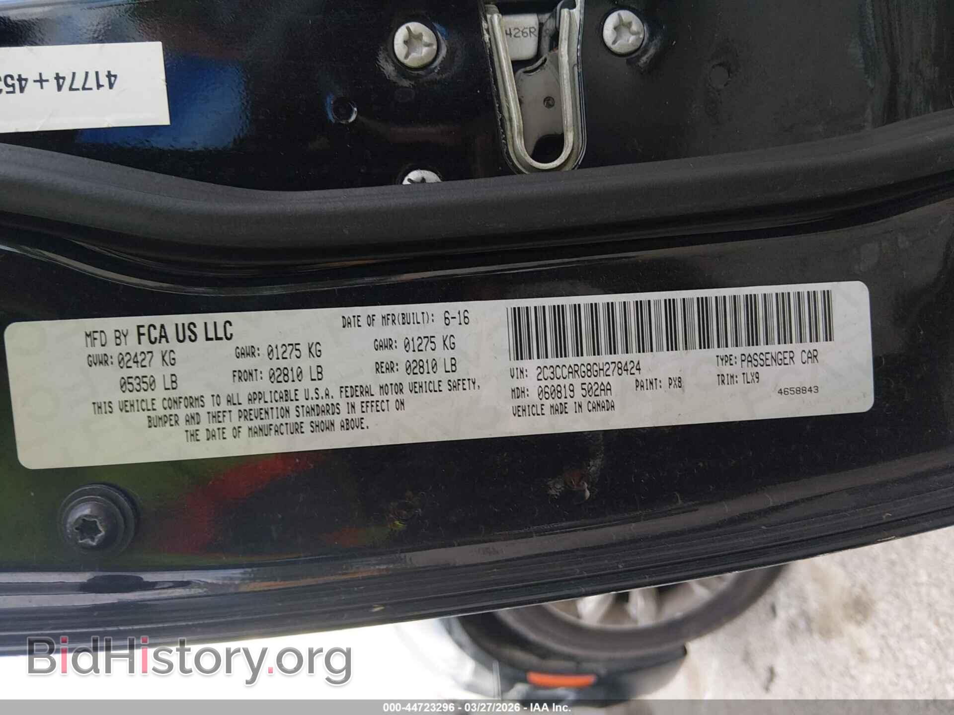 2016 CHRYSLER 300 - VIN: 2C3CCARG8GH278424 - Фото 9