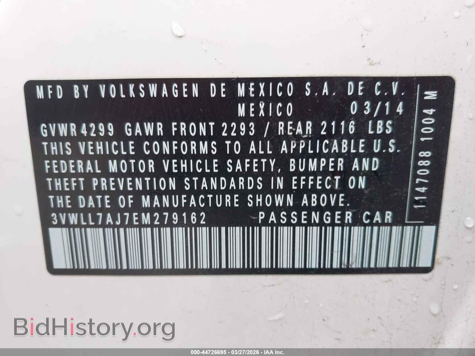 2014 VOLKSWAGEN JETTA - VIN: 3VWLL7AJ7EM279162 - Photo 9