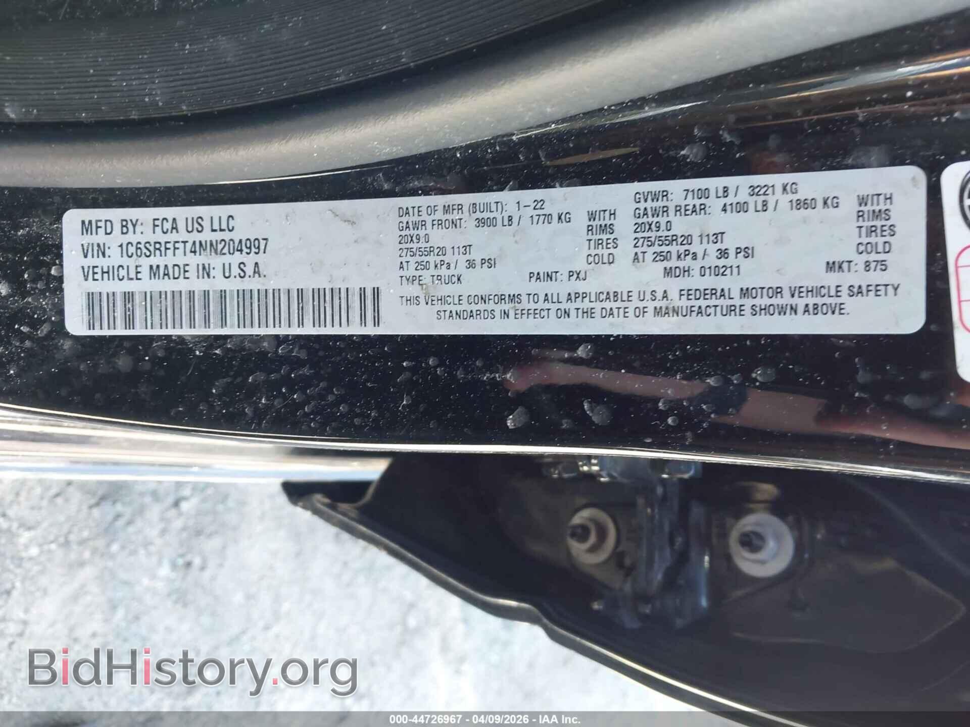 2022 RAM 1500 - VIN: 1C6SRFFT4NN204997 - Фото 9