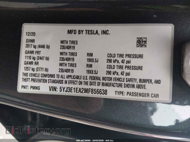 2021 Tesla MODEL 3 (VIN 5YJ3E1EA2MF856638) — photo 9 of 19