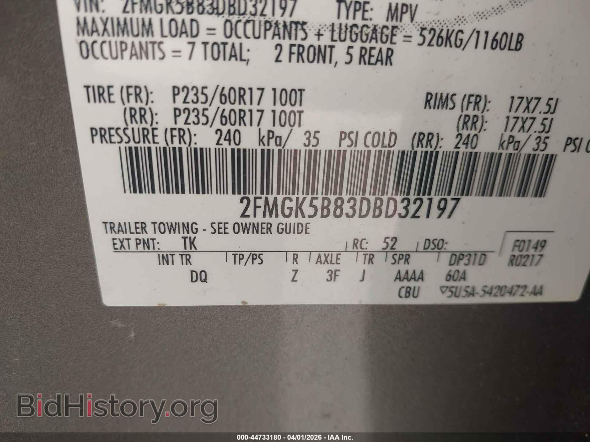 2013 FORD FLEX - VIN: 2FMGK5B83DBD32197 - Фото 9