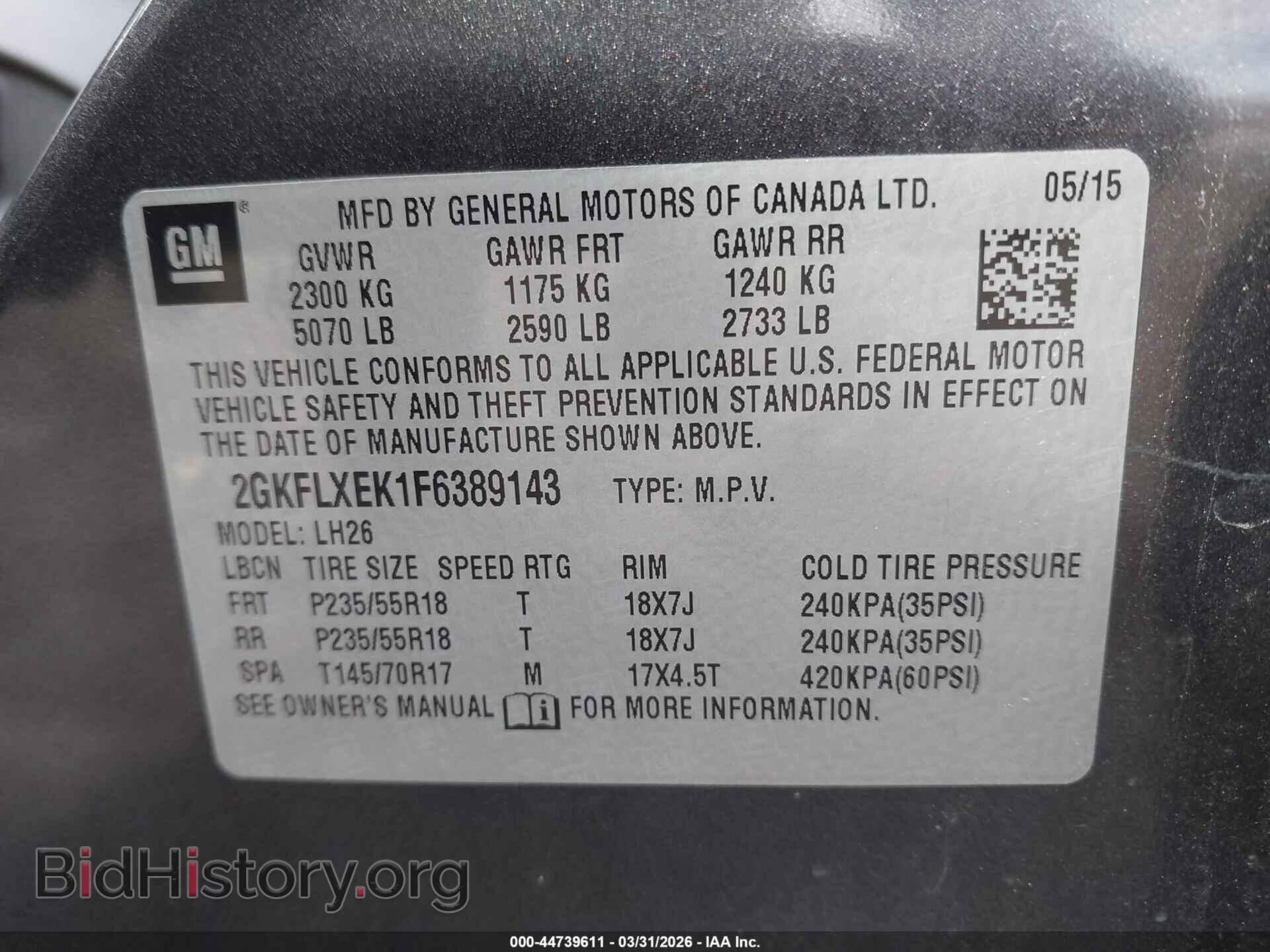 2015 GMC TERRAIN - VIN: 2GKFLXEK1F6389143 - Фото 9
