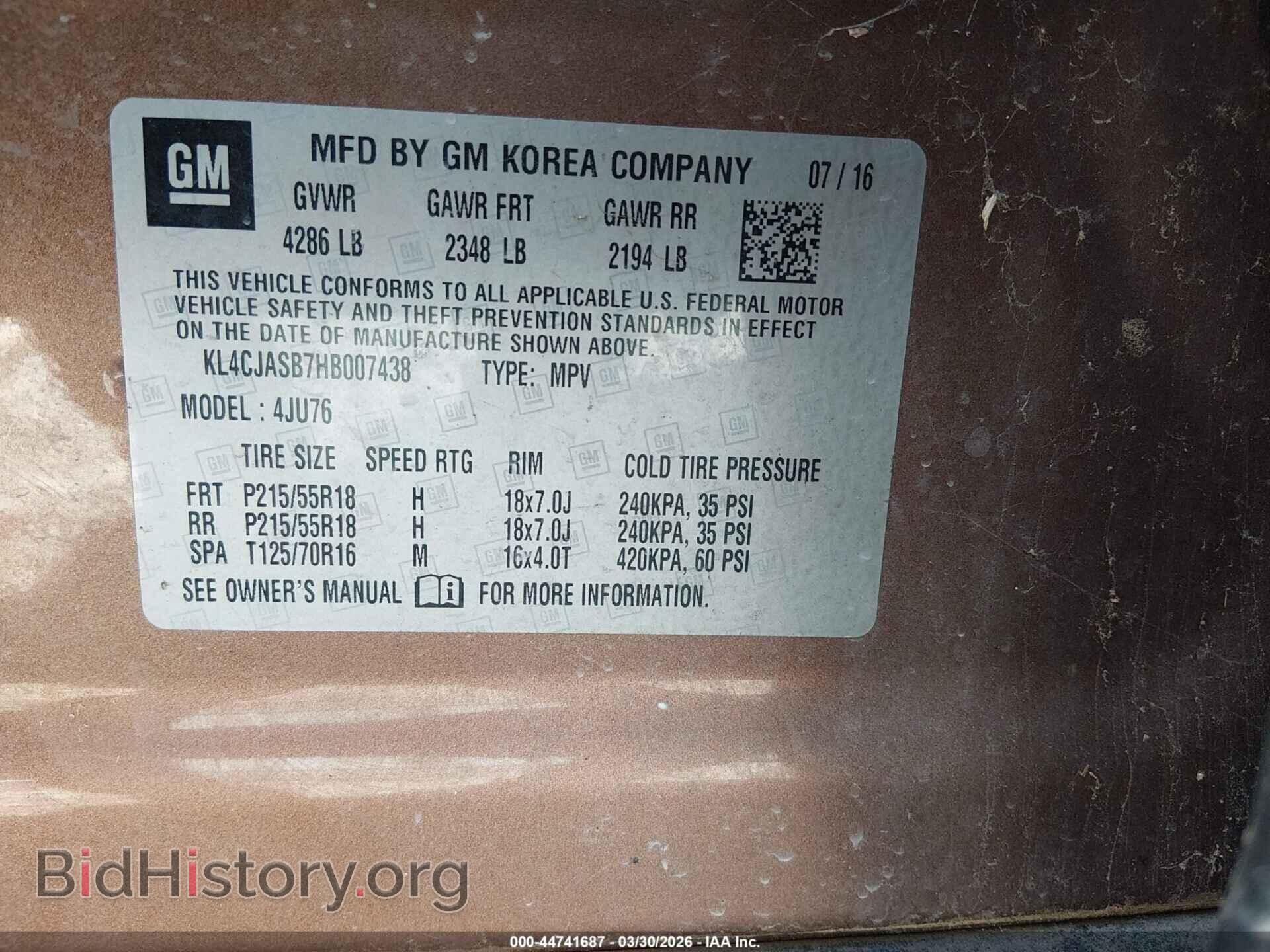 2017 BUICK ENCORE - VIN: KL4CJASB7HB007438 - Photo 9