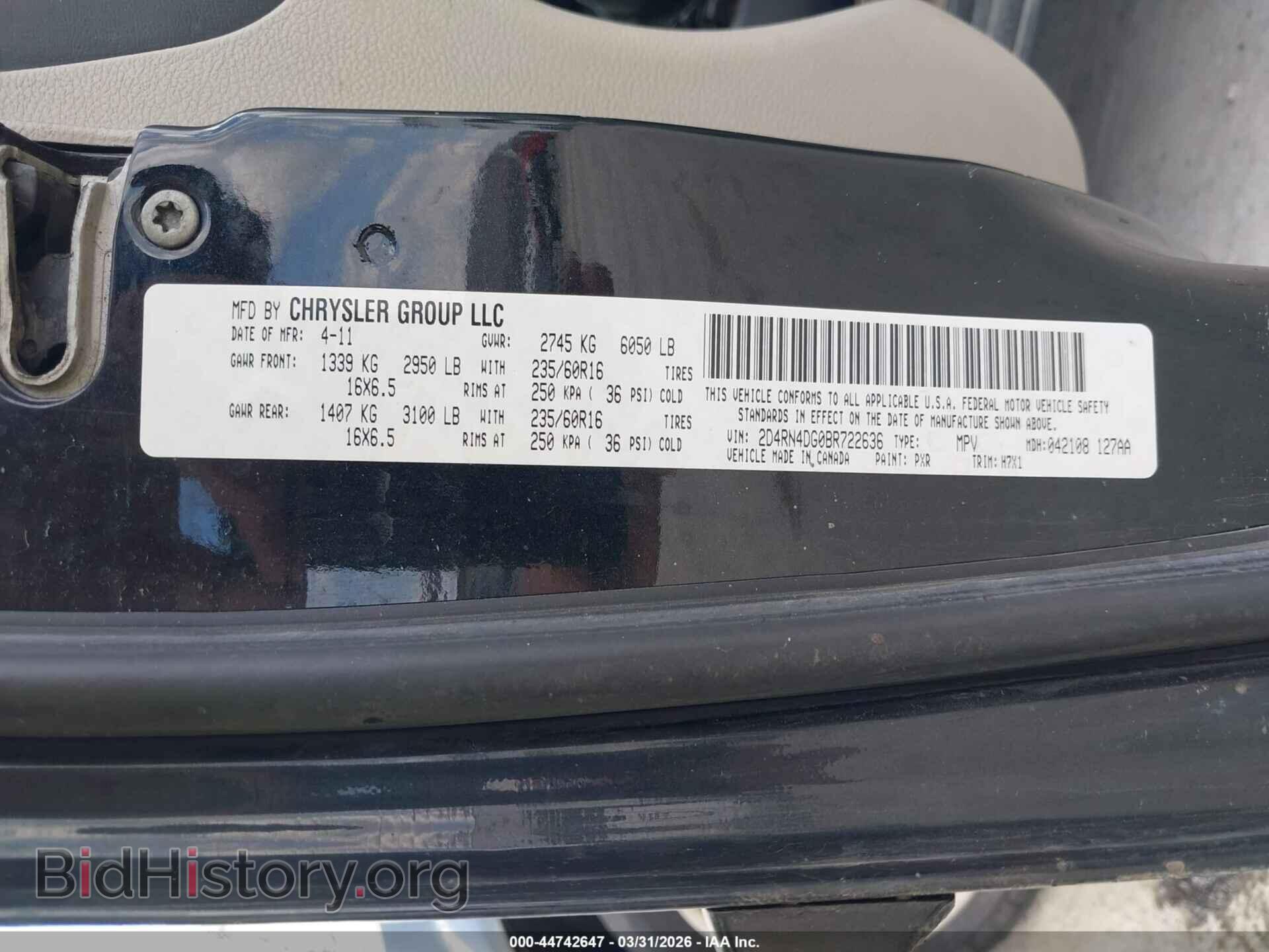 2011 DODGE GRAND CARAVAN - VIN: 2D4RN4DG0BR722636 - Фото 9