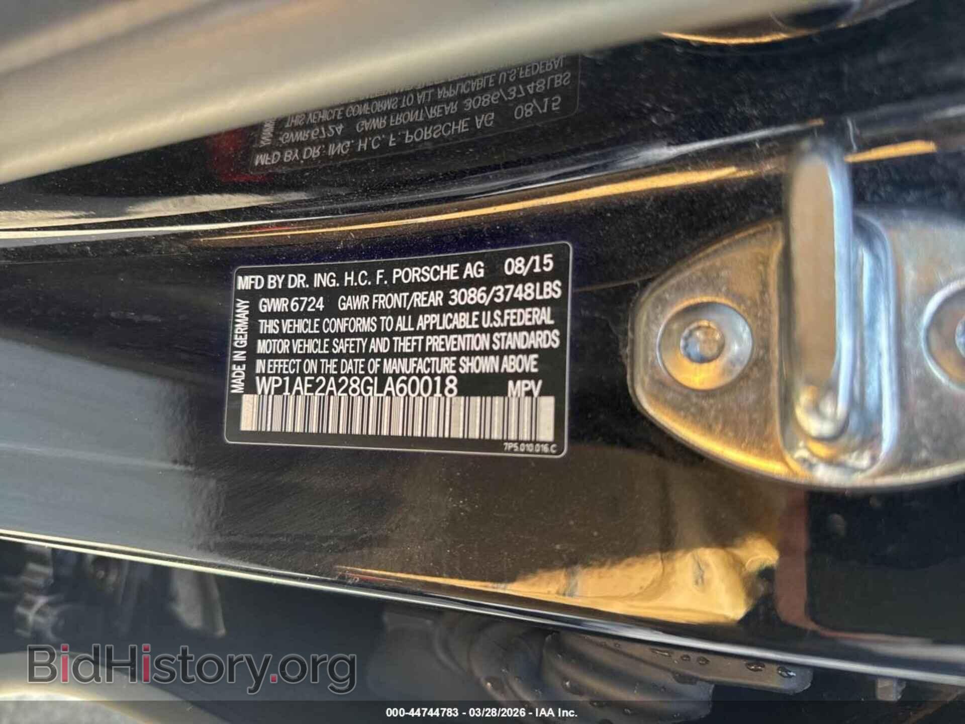 2016 PORSCHE CAYENNE - VIN: WP1AE2A28GLA60018 - Фото 9