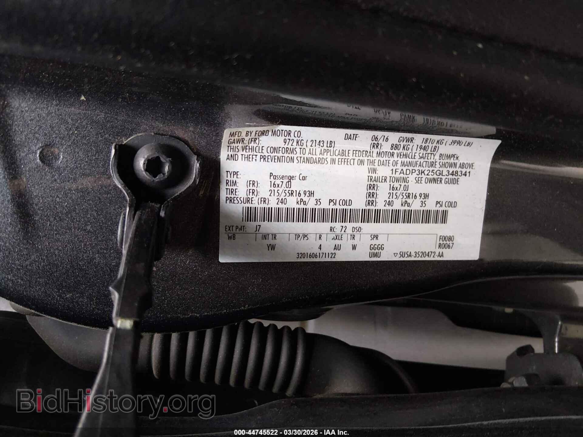 2016 FORD FOCUS - VIN: 1FADP3K25GL348341 - Photo 9